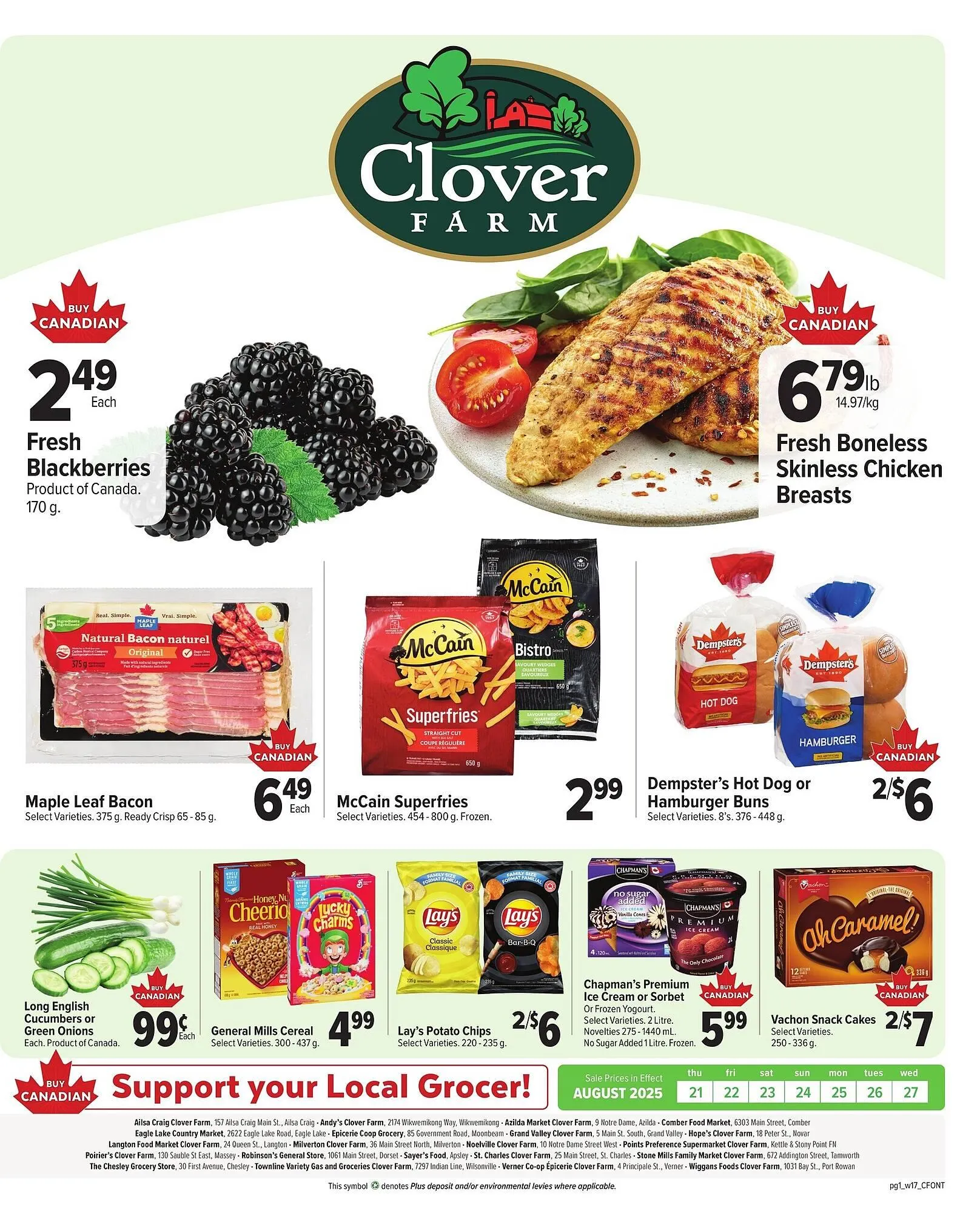 Clover Farm flyer from August 22 to August 28 2025 - flyer page 1