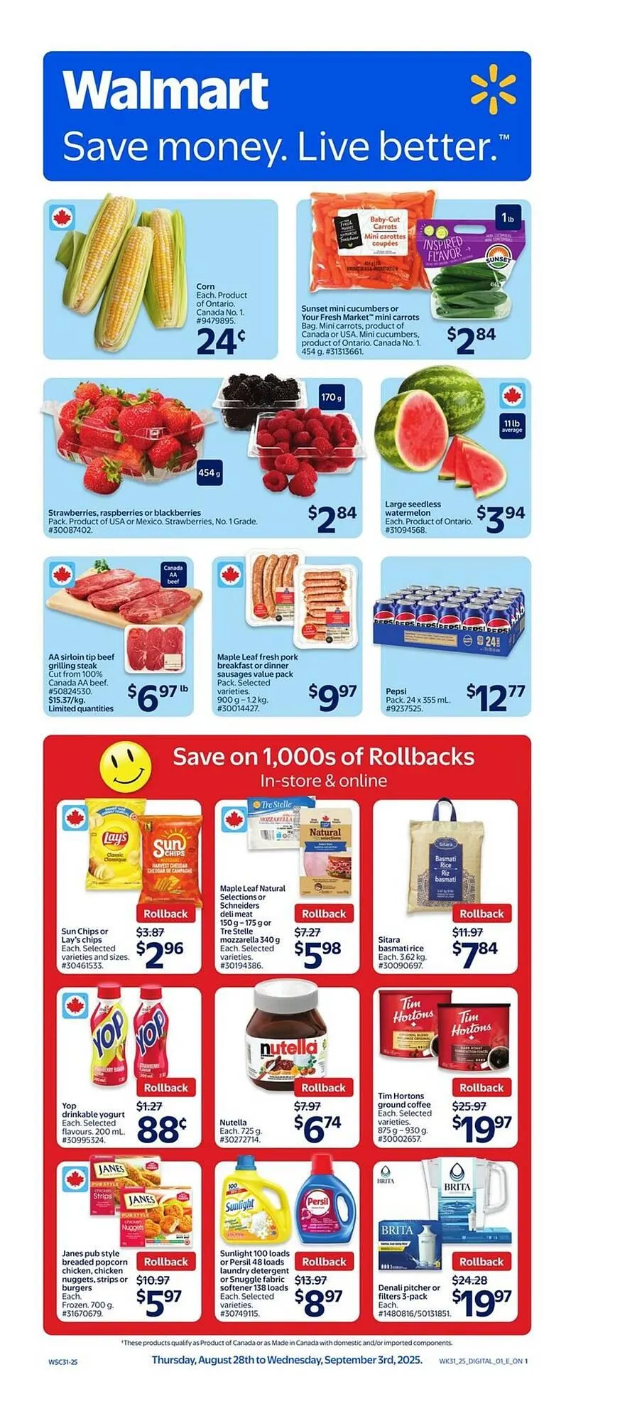Walmart flyer from August 22 to August 28 2025 - flyer page 1