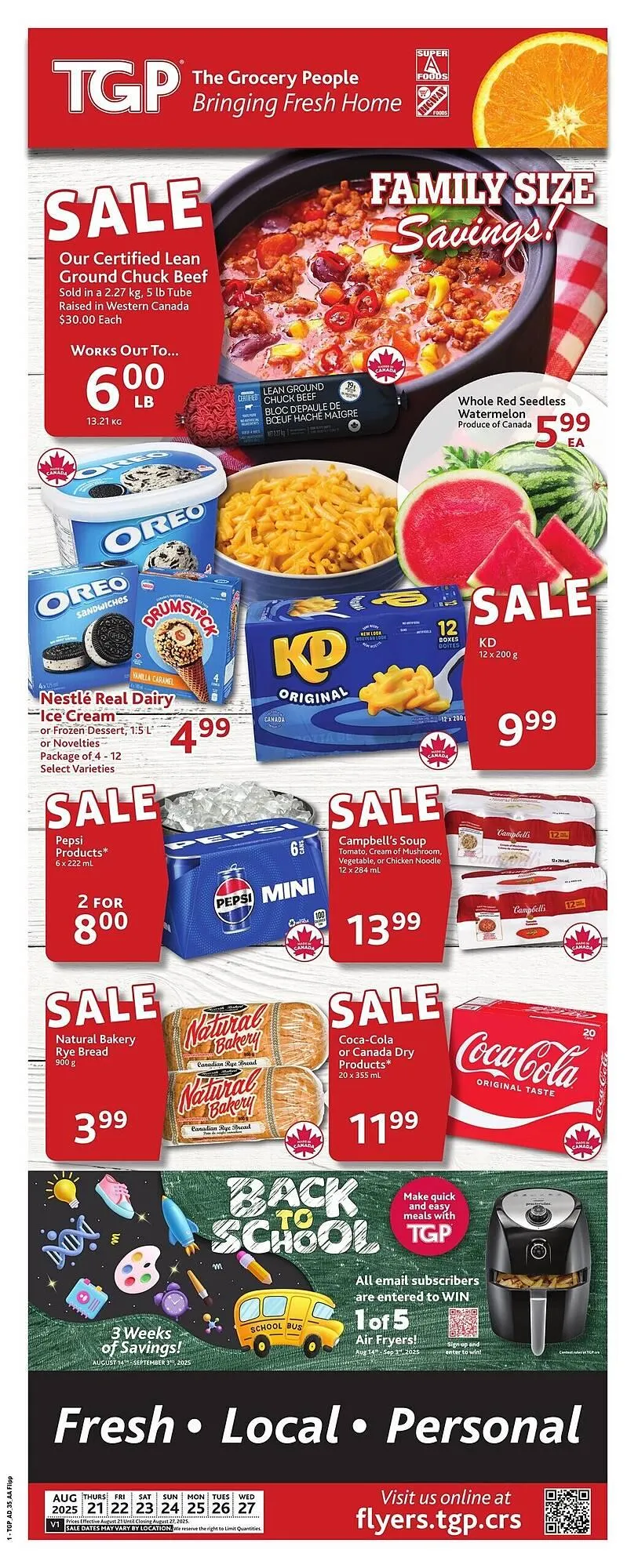 TGP The Grocery People flyer from August 20 to August 26 2025 - flyer page 1