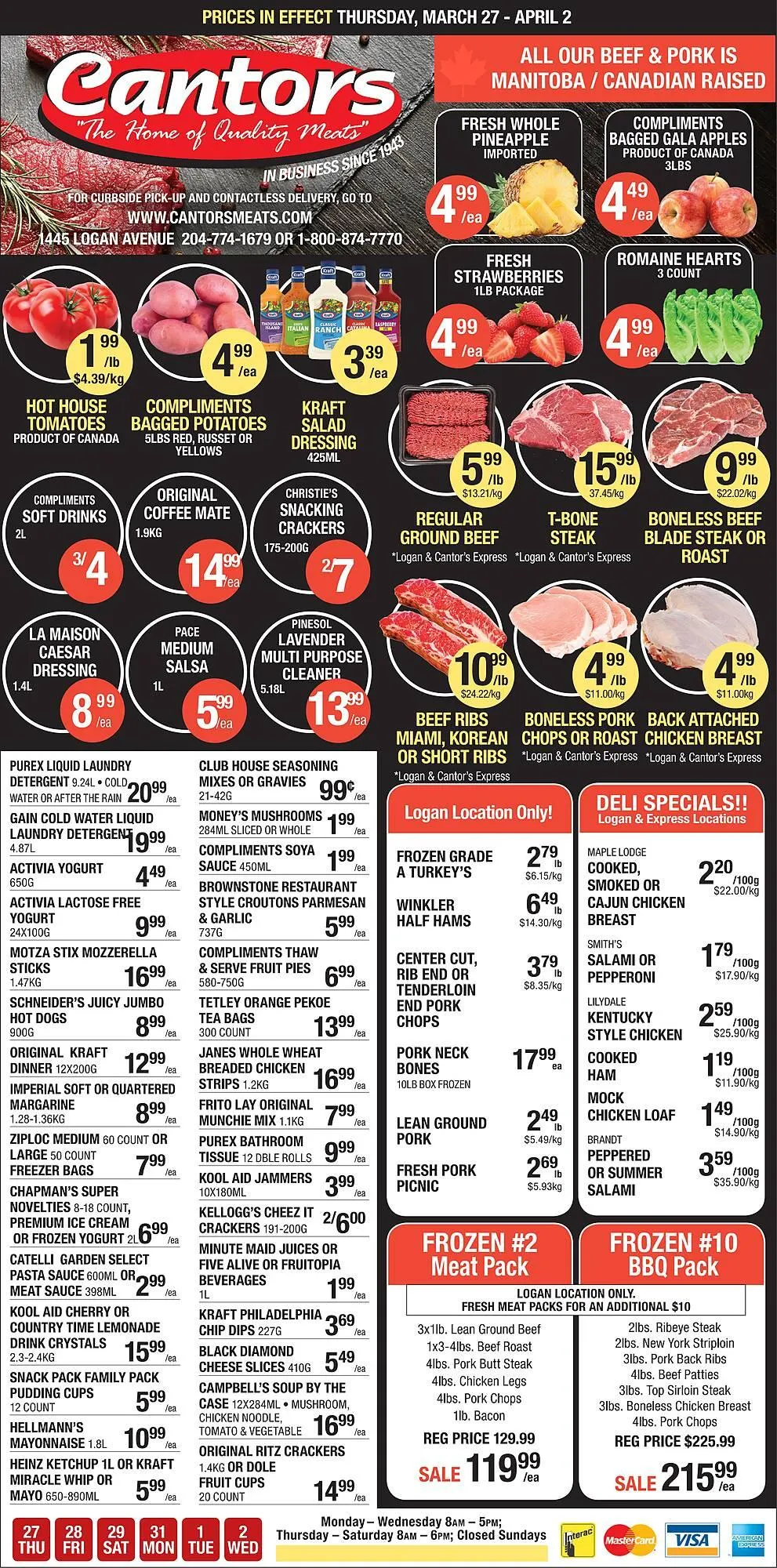 Cantors Meats flyer - 1