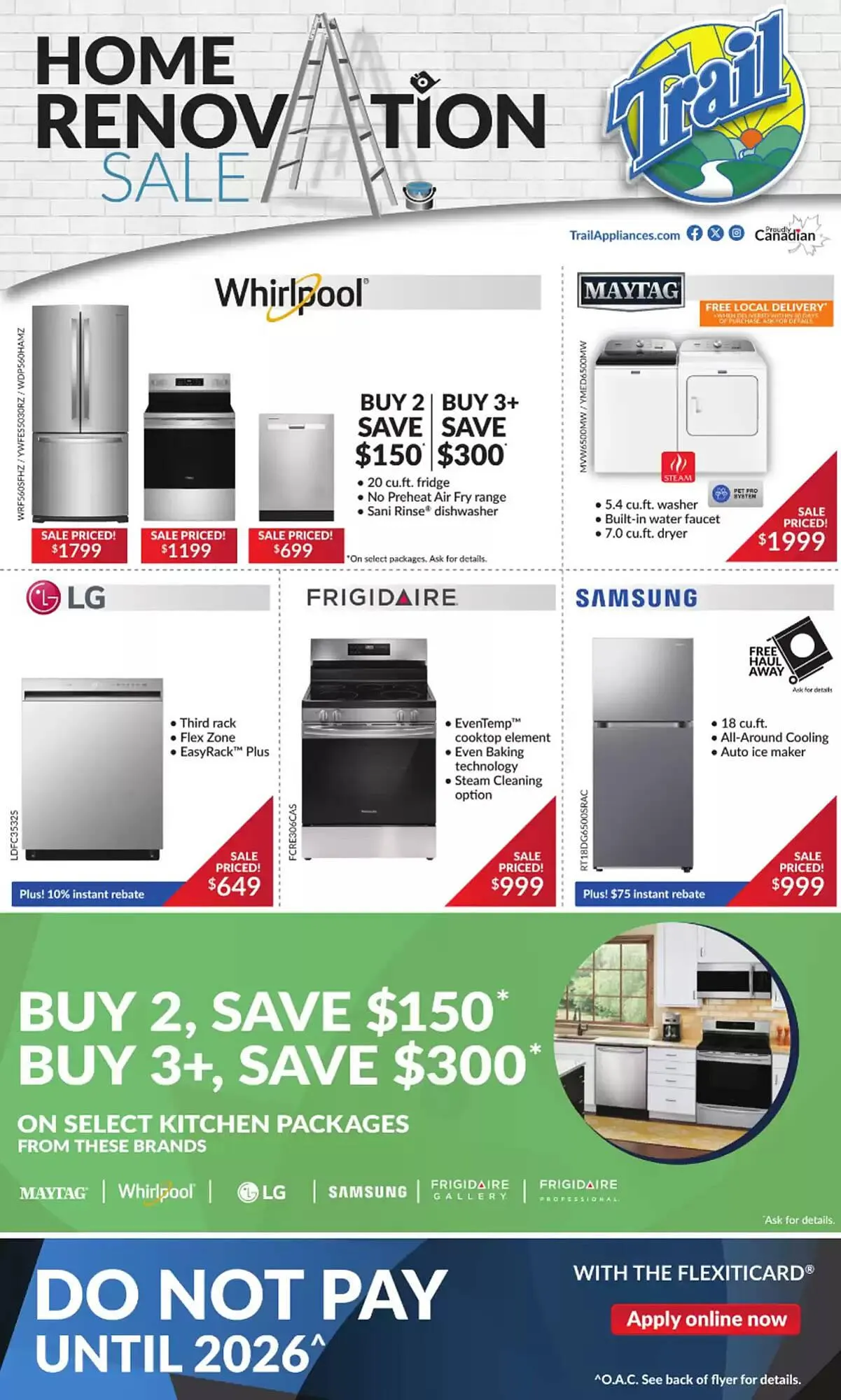 Trail Appliances flyer from March 14 to March 13 2026 - flyer page 1