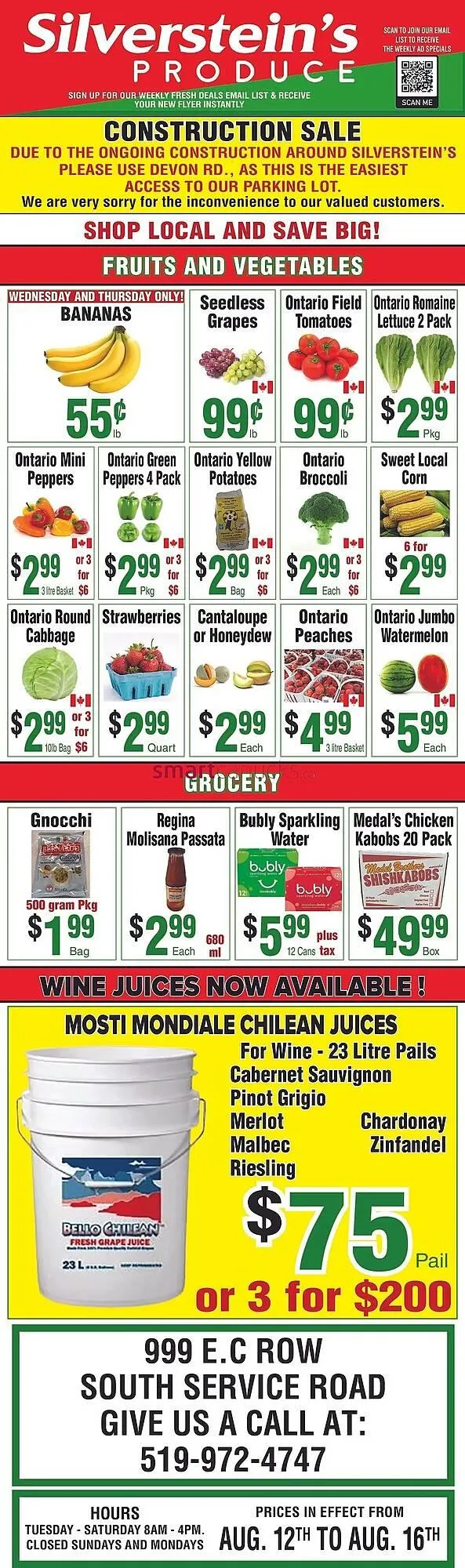 Silverstein's Produce flyer from August 14 to August 20 2025 - flyer page 1