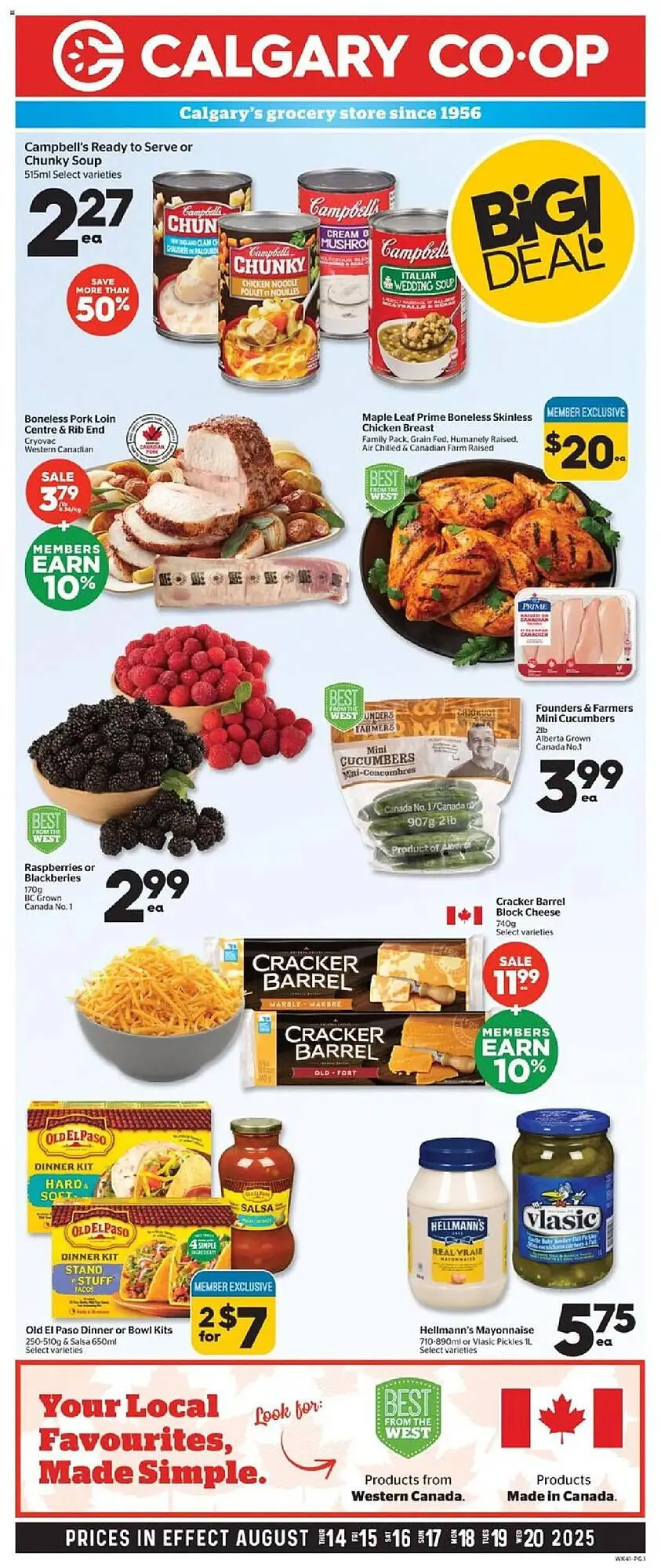 Calgary Co-op flyer from August 14 to August 20 2025 - flyer page 1