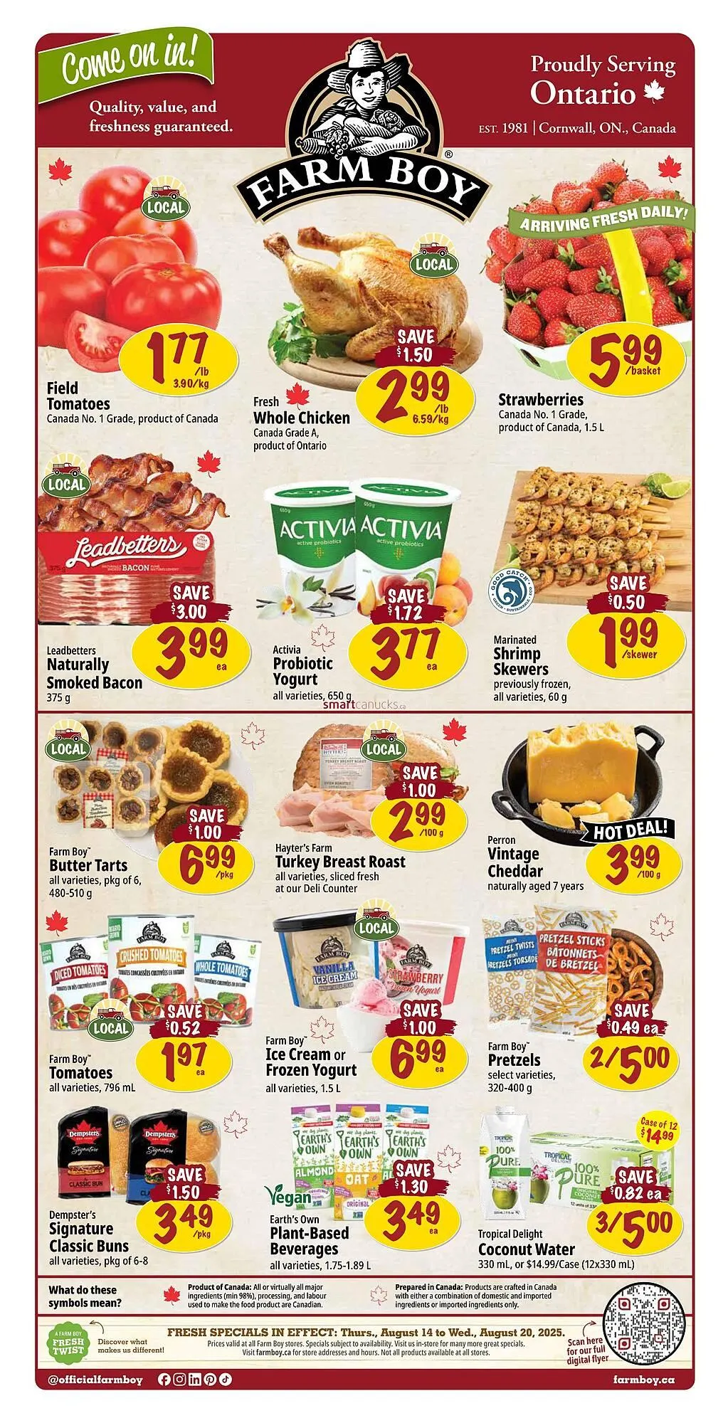 Farm Boy flyer from August 14 to August 20 2025 - flyer page 1