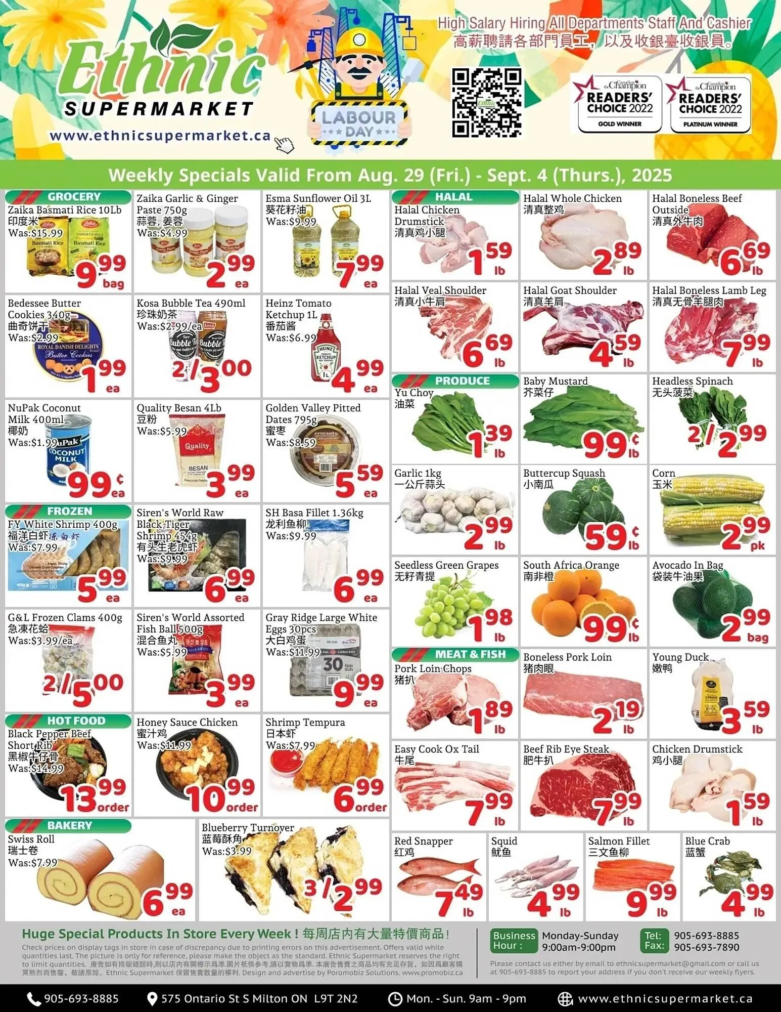 Ethnic Supermarket flyer from August 29 to September 4 2025 - flyer page 1
