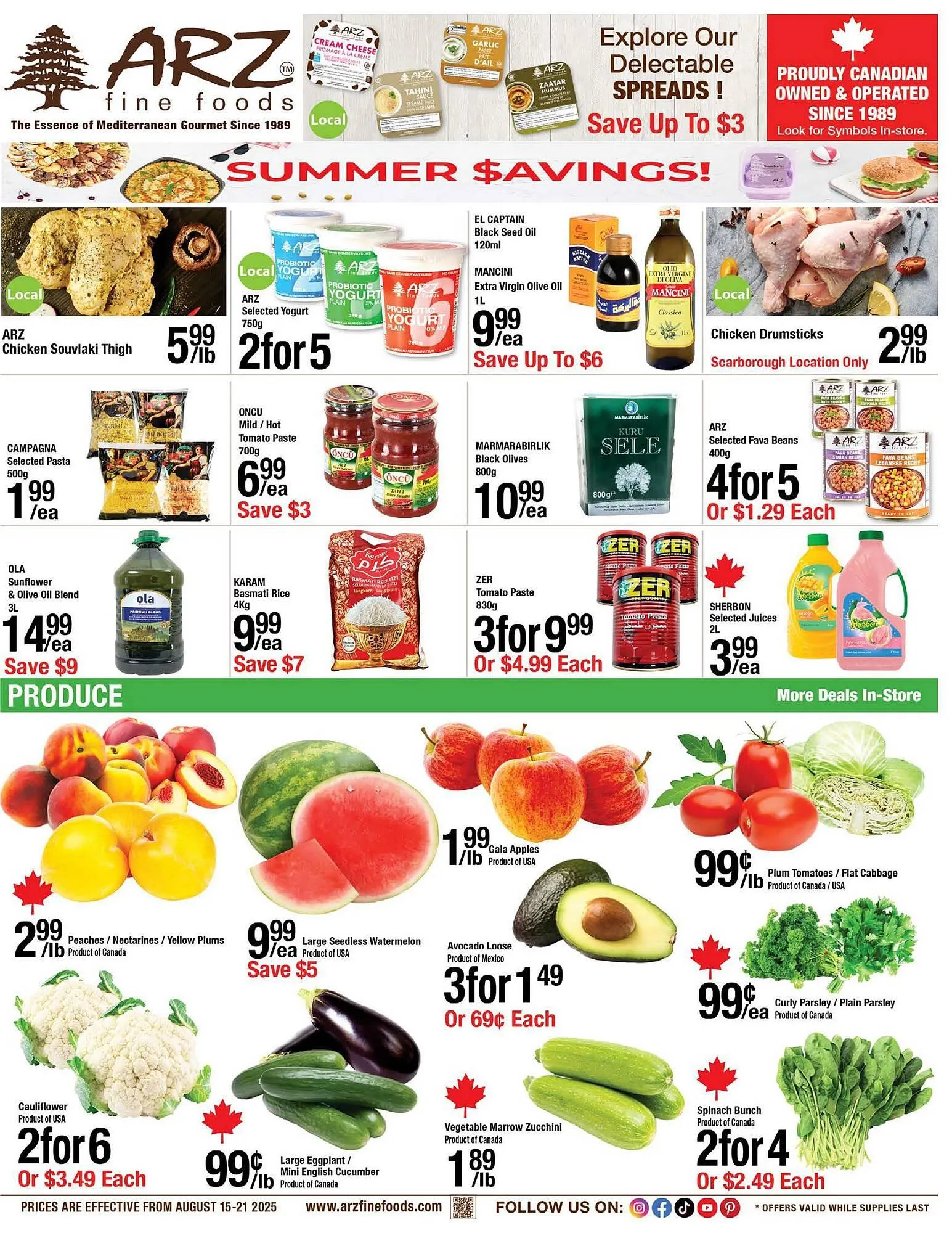 Arz Fine Foods flyer from August 15 to August 21 2025 - flyer page 1