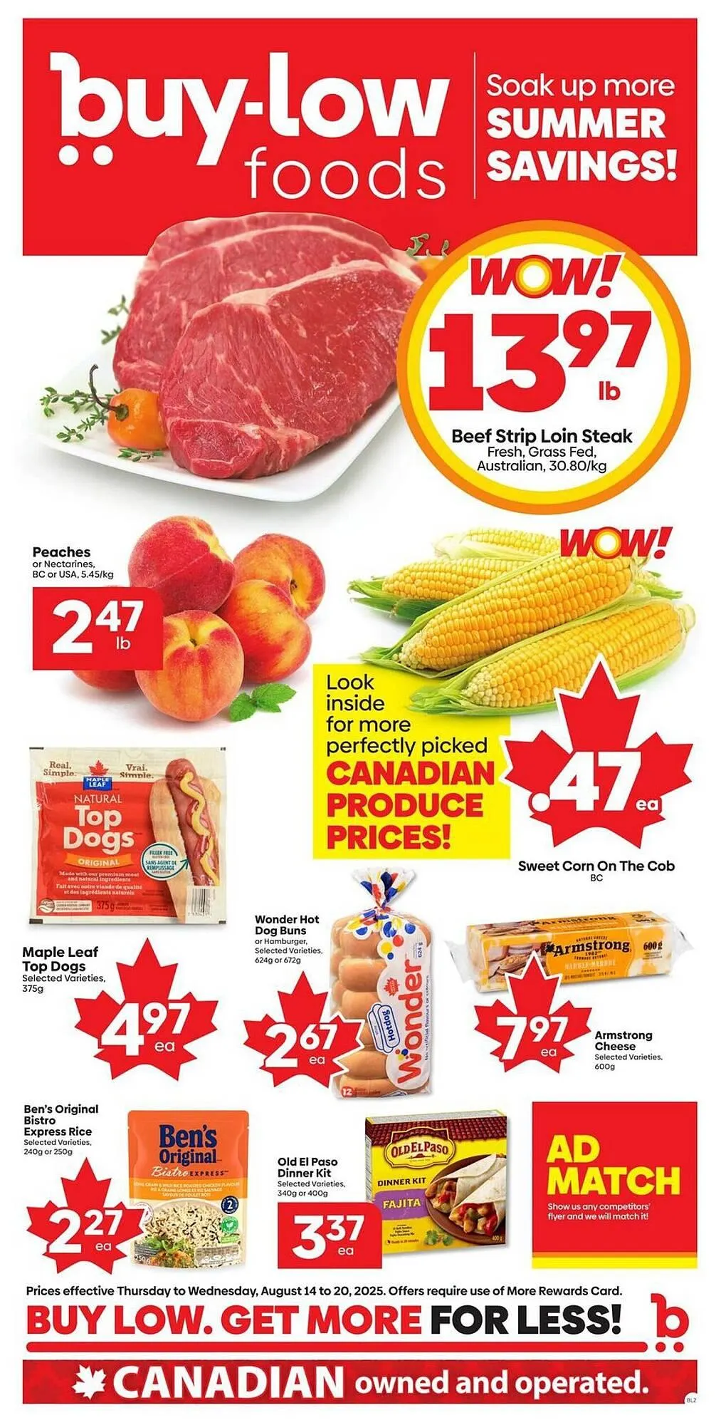 Buy-Low Foods flyer from August 14 to August 20 2025 - flyer page 1