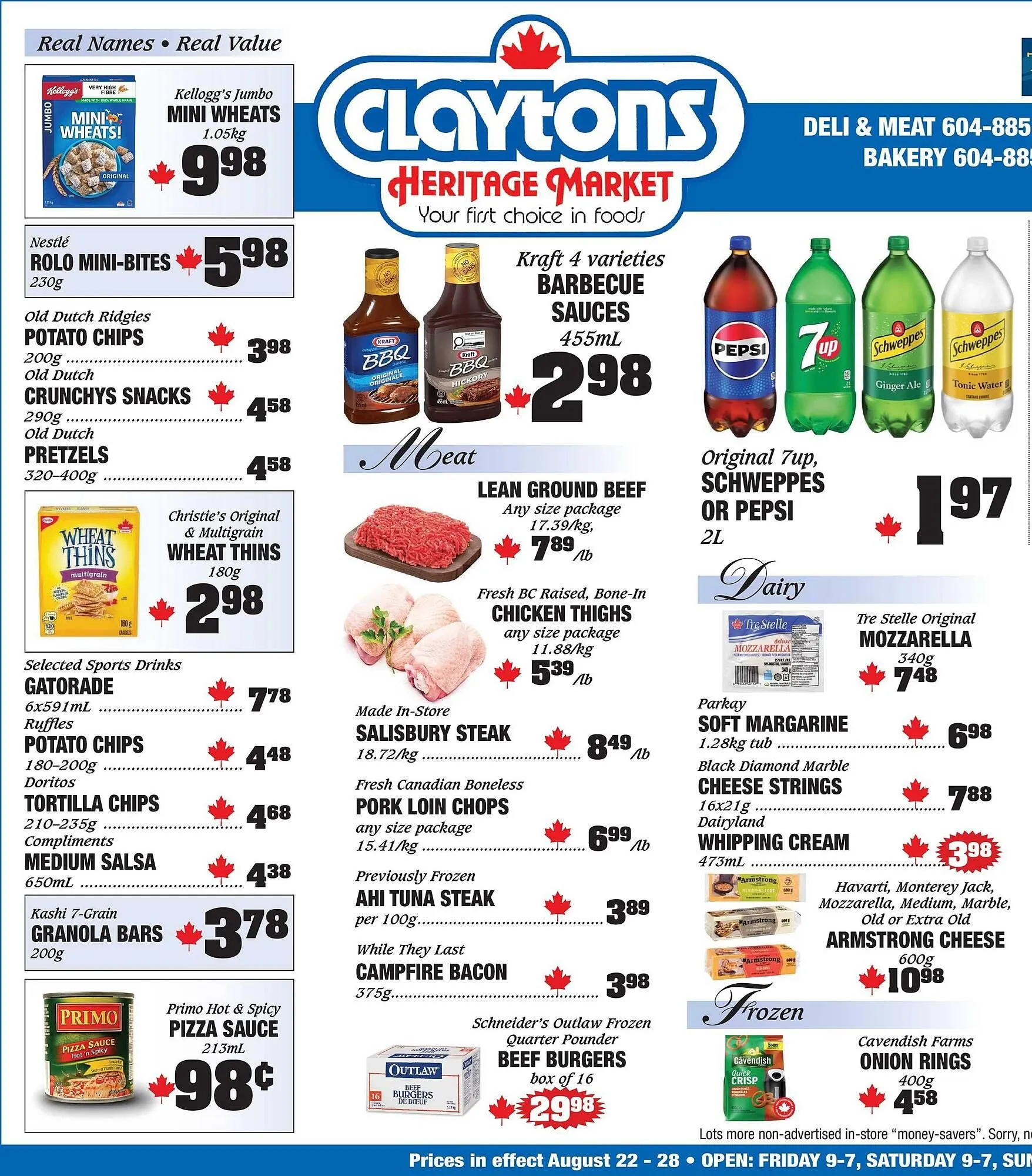 Claytons Heritage Market flyer from August 22 to August 28 2025 - flyer page 1