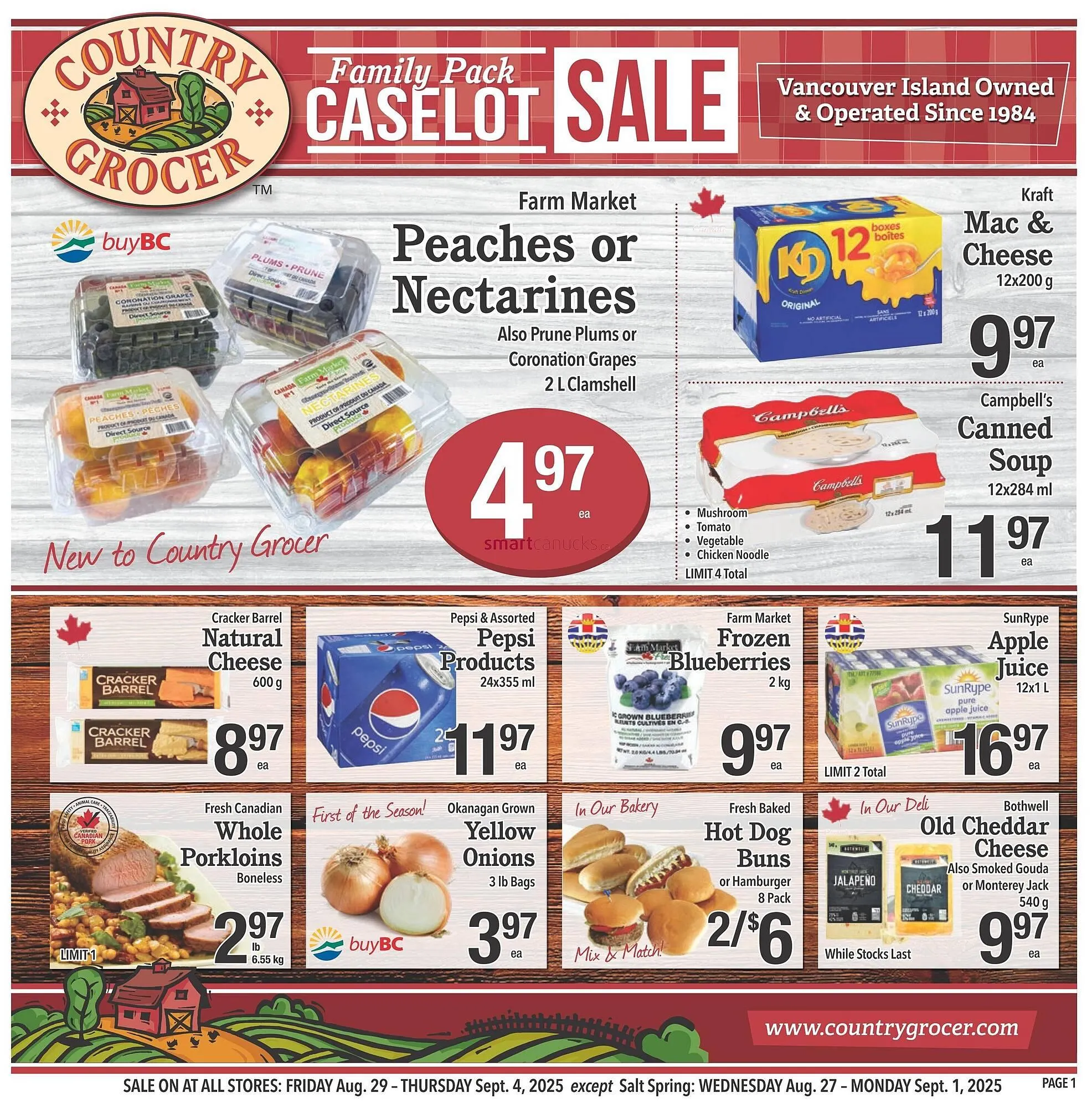 Country Grocer flyer from August 28 to September 3 2025 - flyer page 1