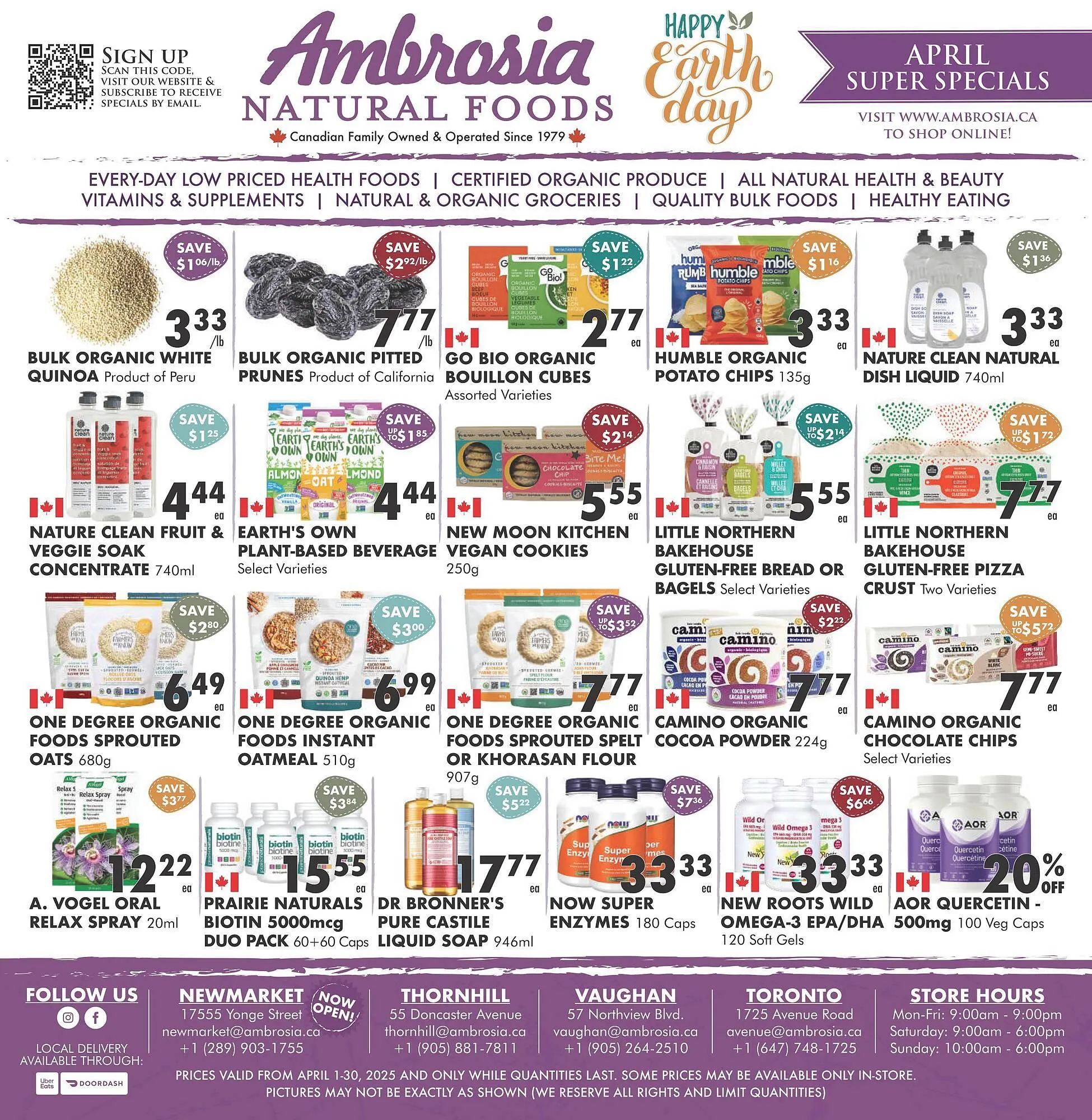 Ambrosia Natural Foods flyer - 1
