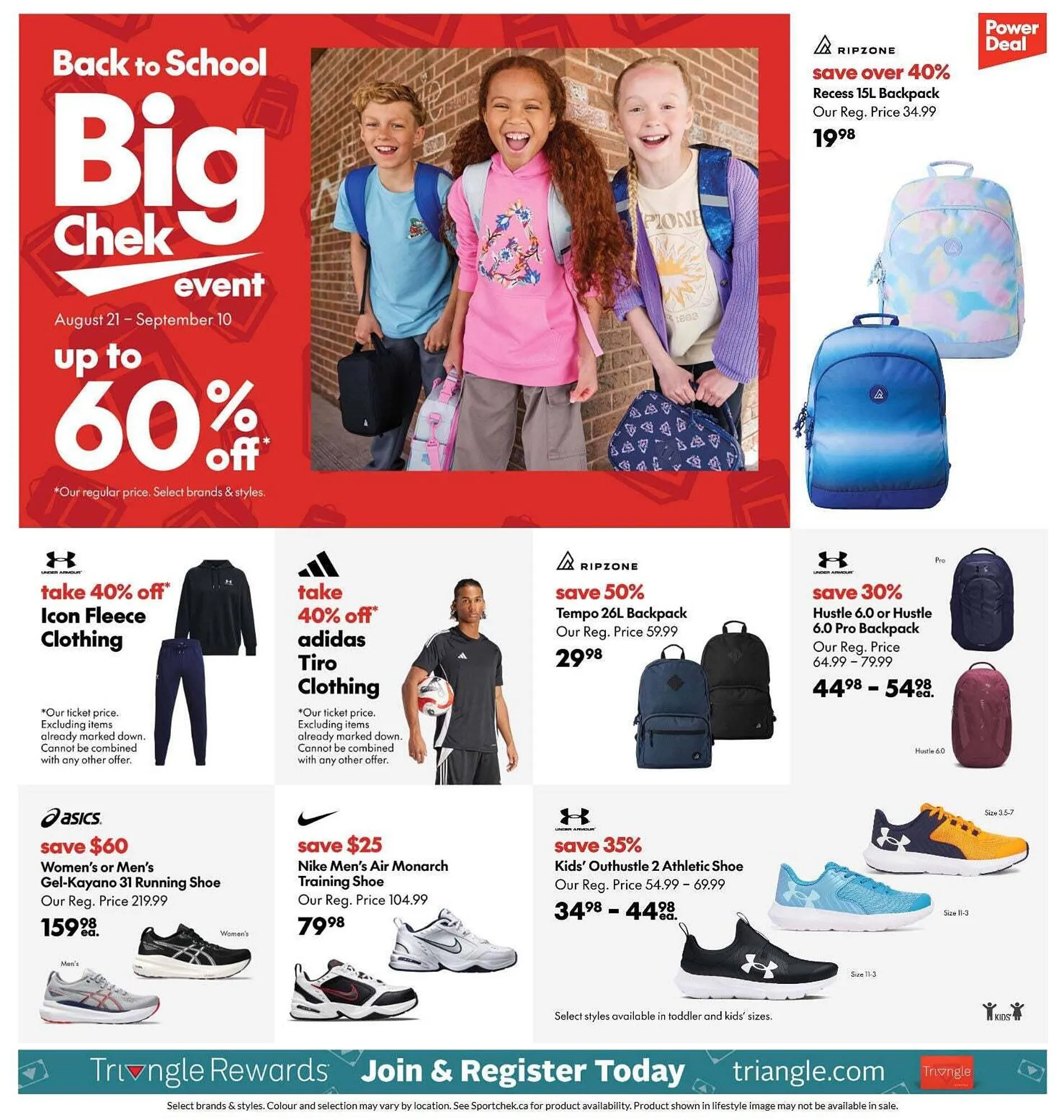 Sport Chek flyer from August 21 to August 28 2025 - flyer page 1