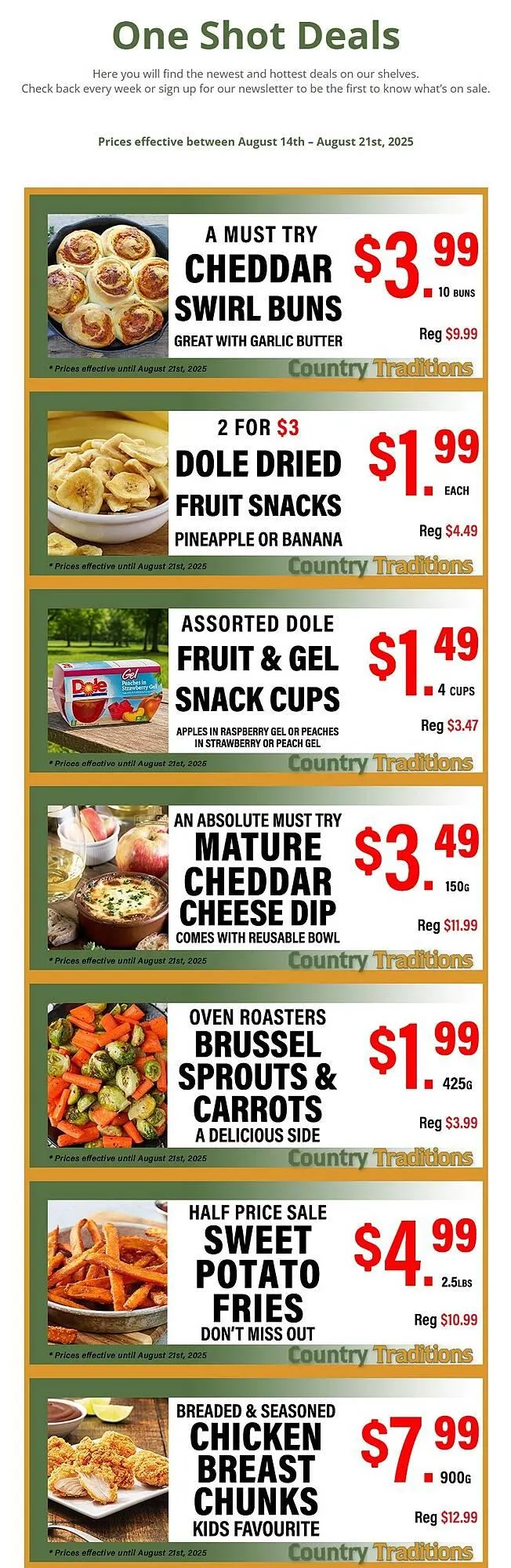 Country Traditions flyer from August 15 to August 21 2025 - flyer page 1