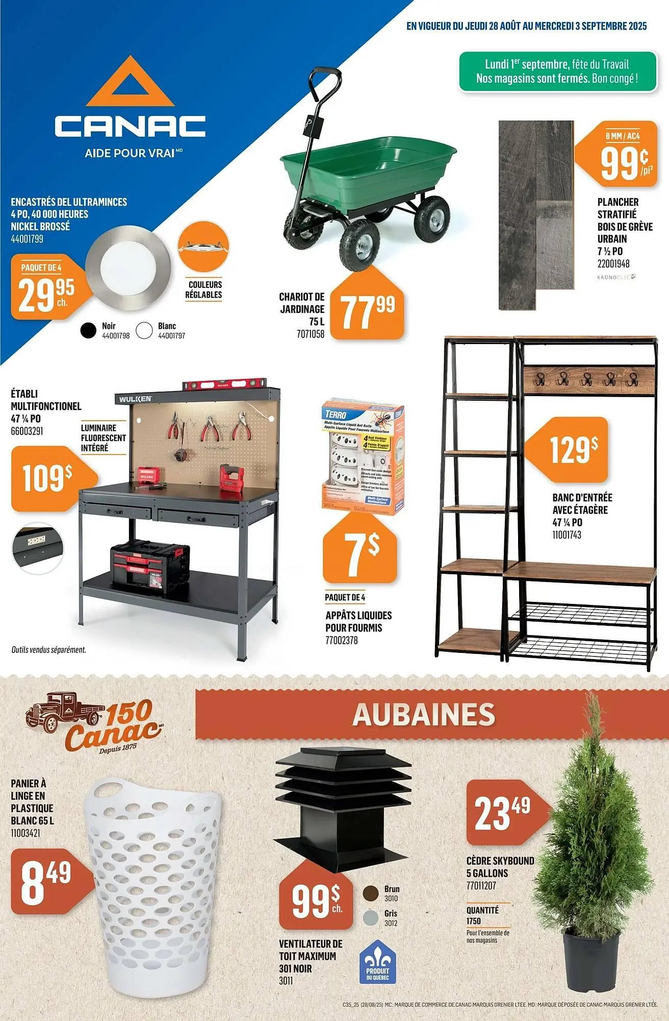 Canac flyer from August 28 to September 3 2025 - flyer page 1