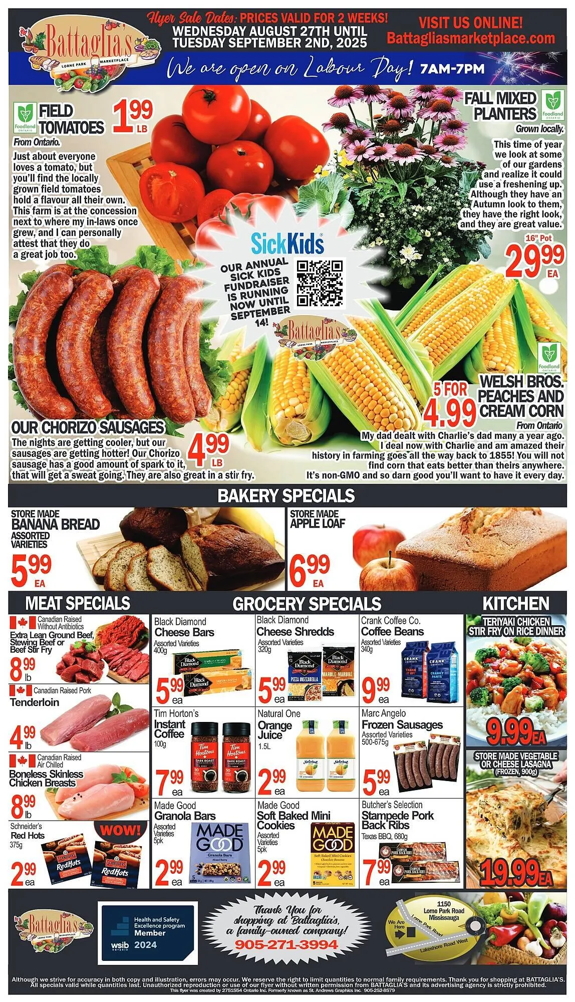 Battaglia's Marketplace flyer from August 27 to September 2 2025 - flyer page 1