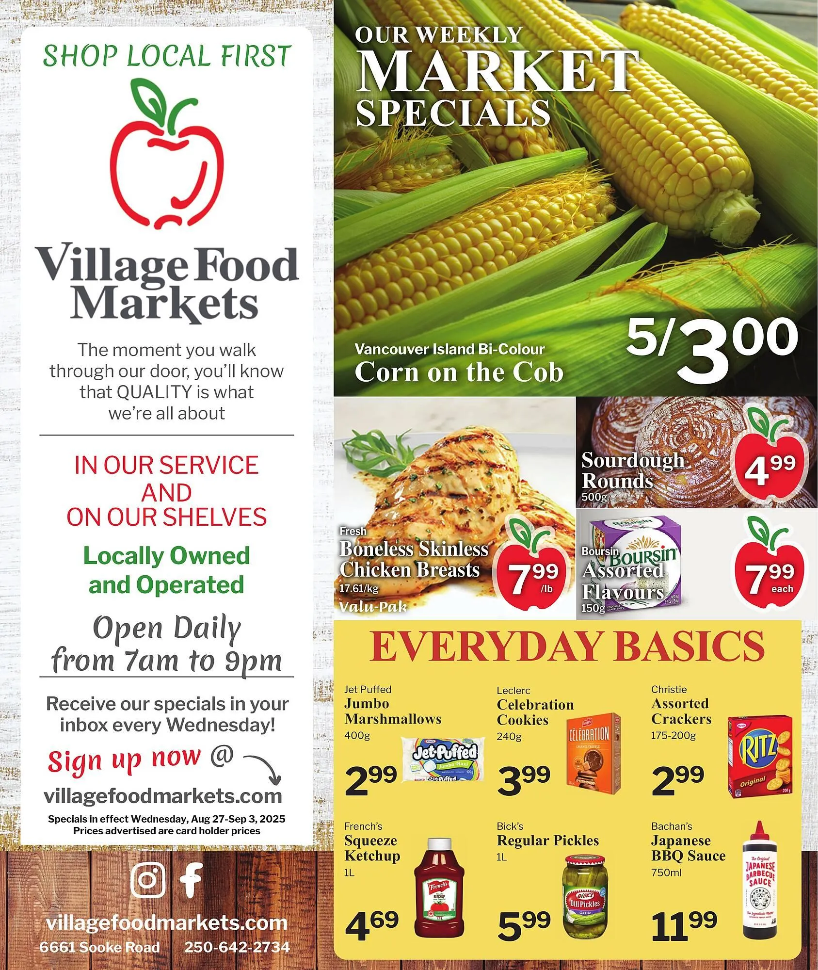 Village Food Markets flyer from August 27 to September 3 2025 - flyer page 1