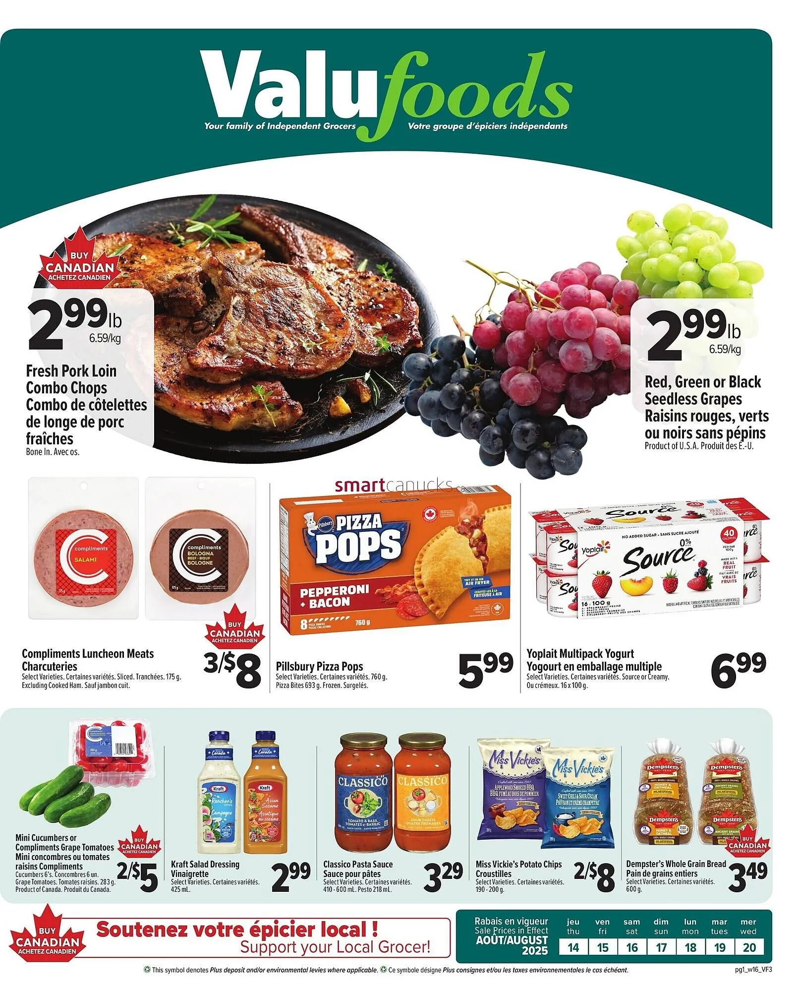ValuFoods flyer from August 14 to August 20 2025 - flyer page 1
