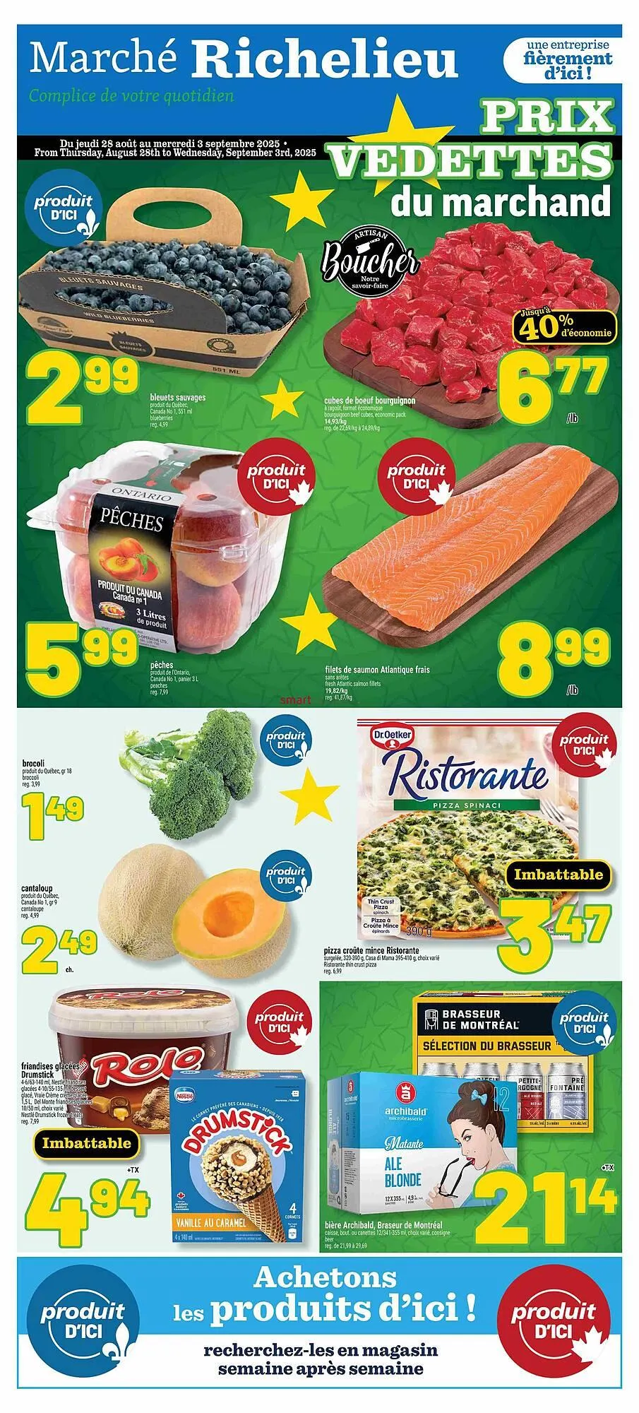 Marché Richelieu flyer from August 28 to September 3 2025 - flyer page 1