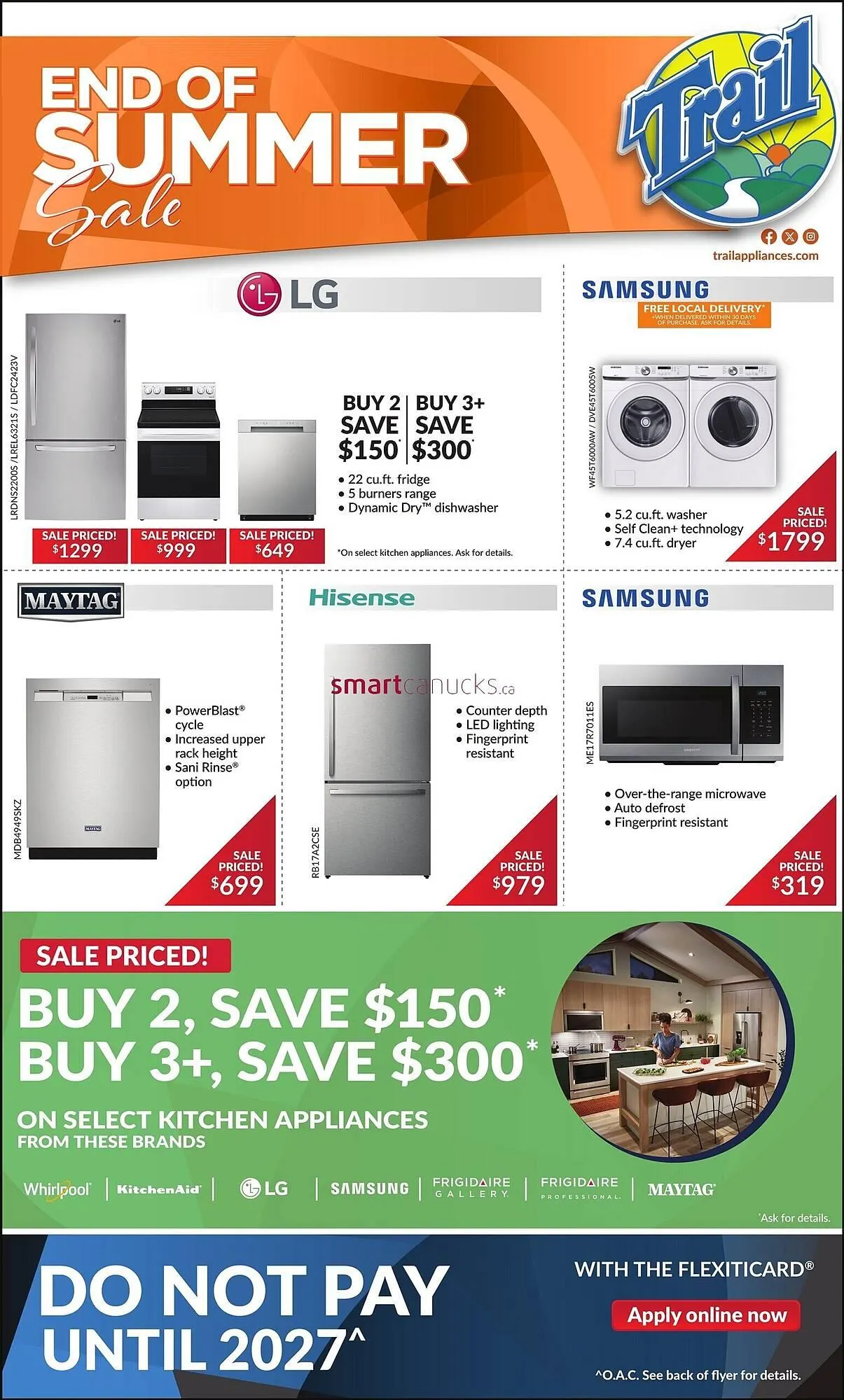 Trail Appliances flyer from August 14 to August 20 2025 - flyer page 1