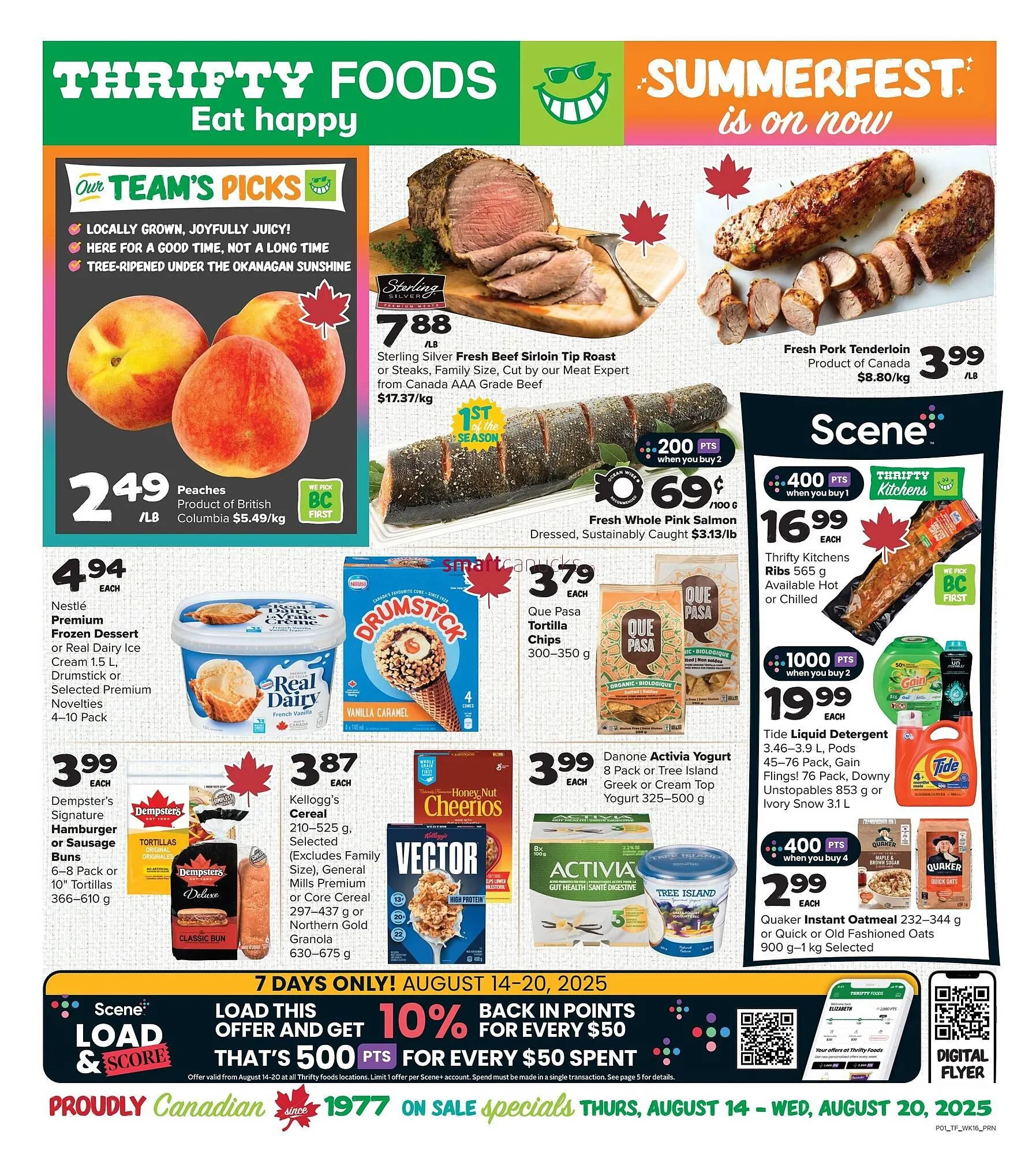 Thrifty Foods flyer from August 14 to August 20 2025 - flyer page 1