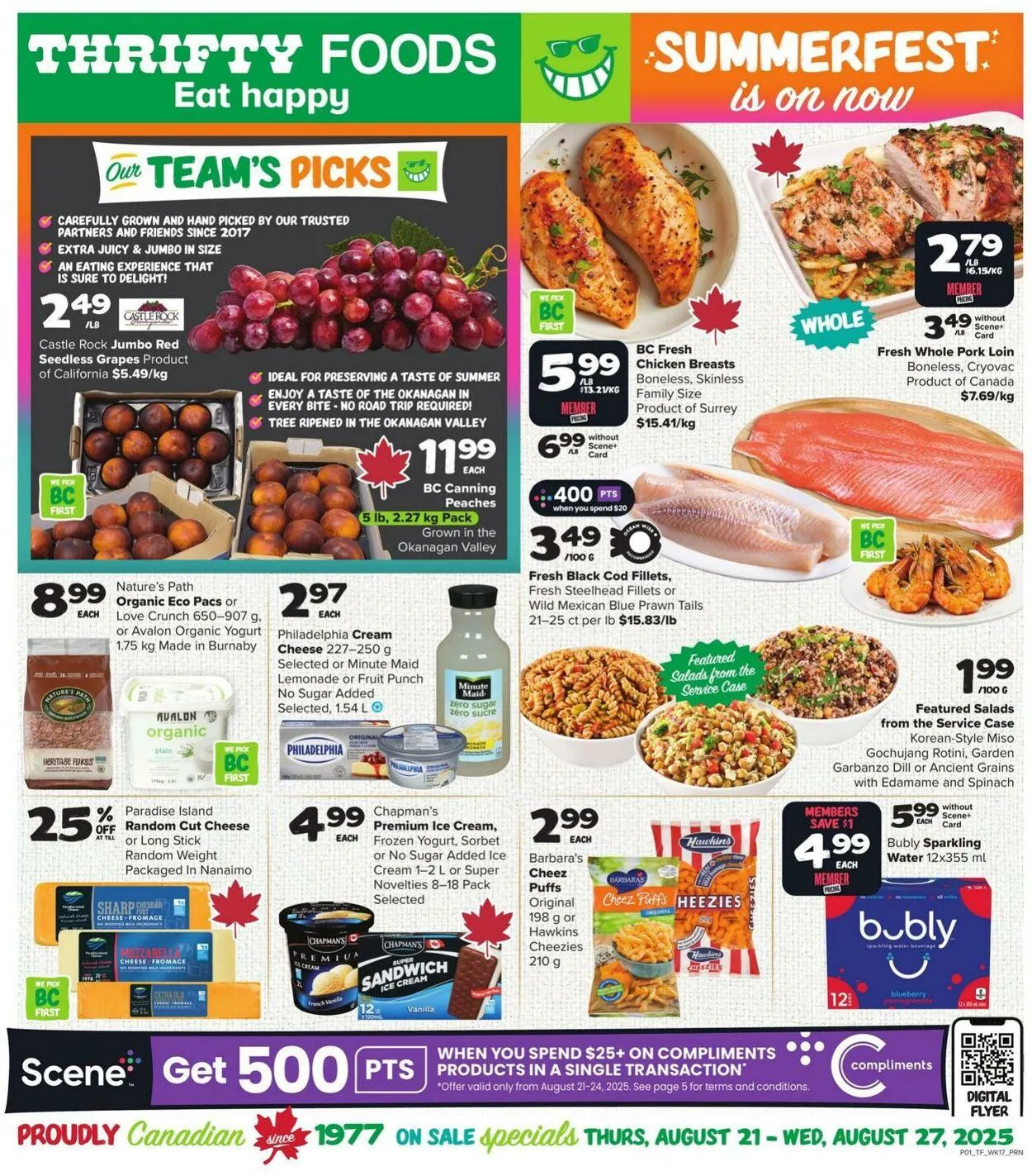 Thrifty Foods Current flyer from August 21 to August 27 2025 - flyer page 1