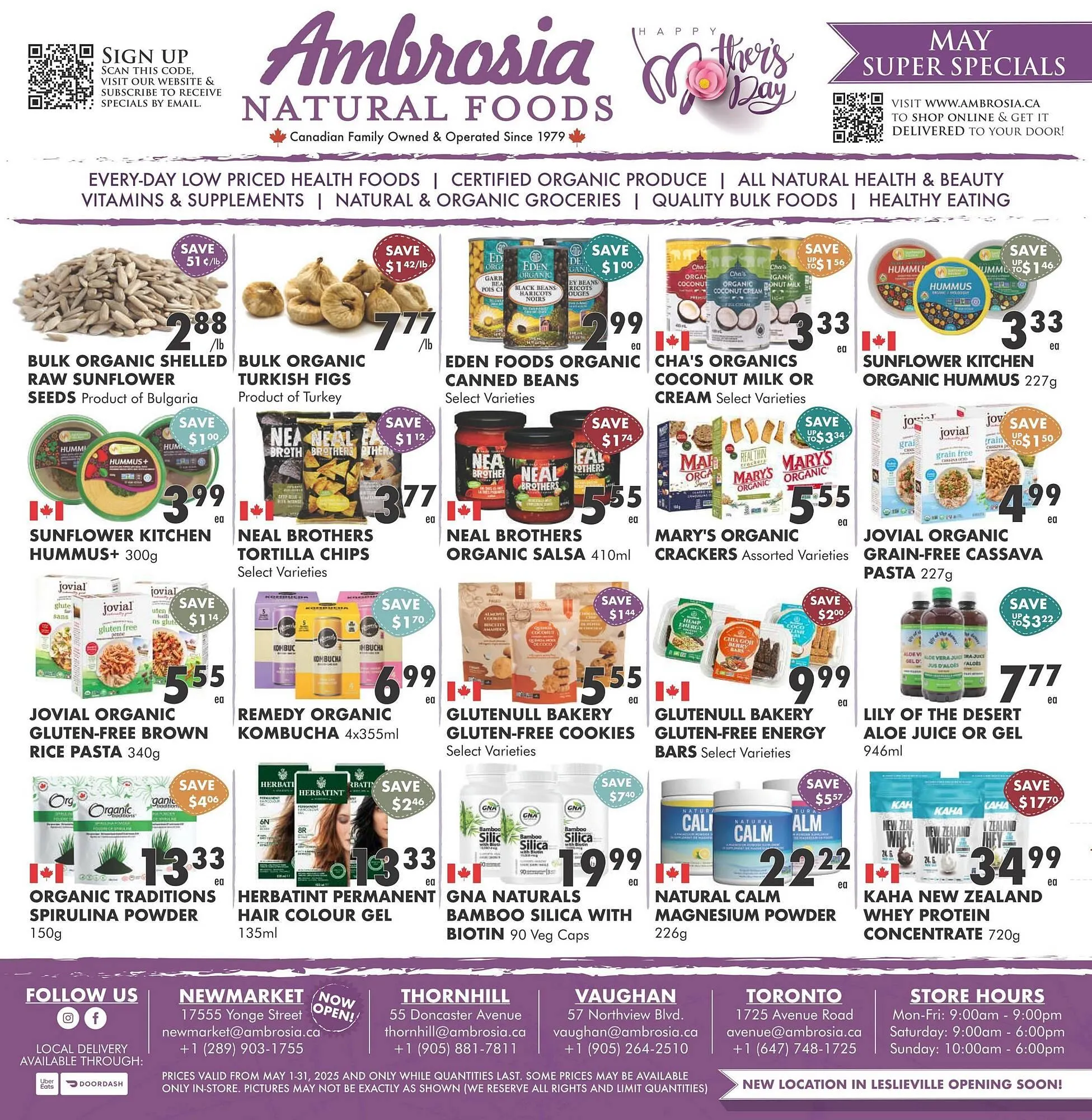 Ambrosia Natural Foods flyer - 1
