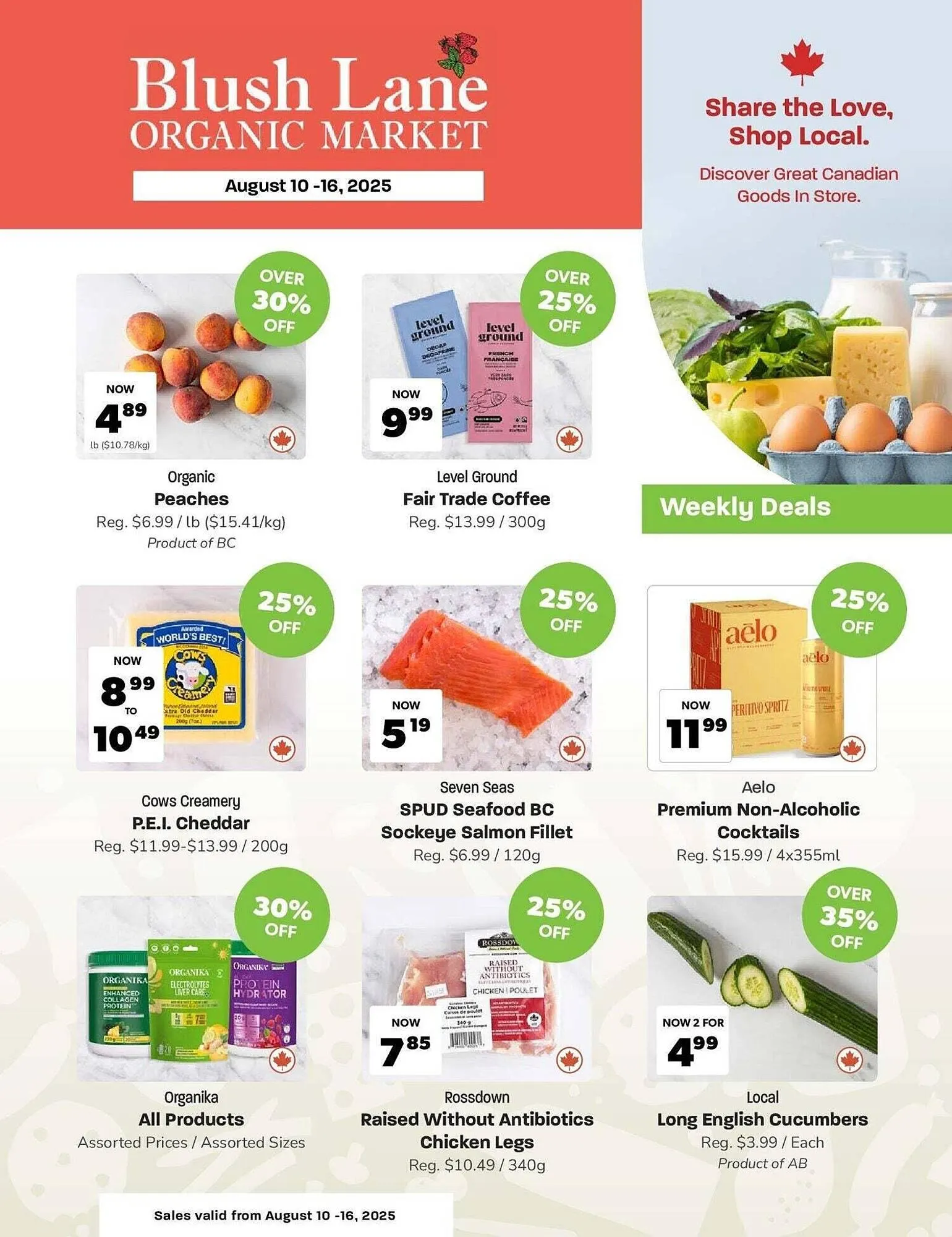 Blush Lane Organics flyer from August 11 to August 18 2025 - flyer page 1