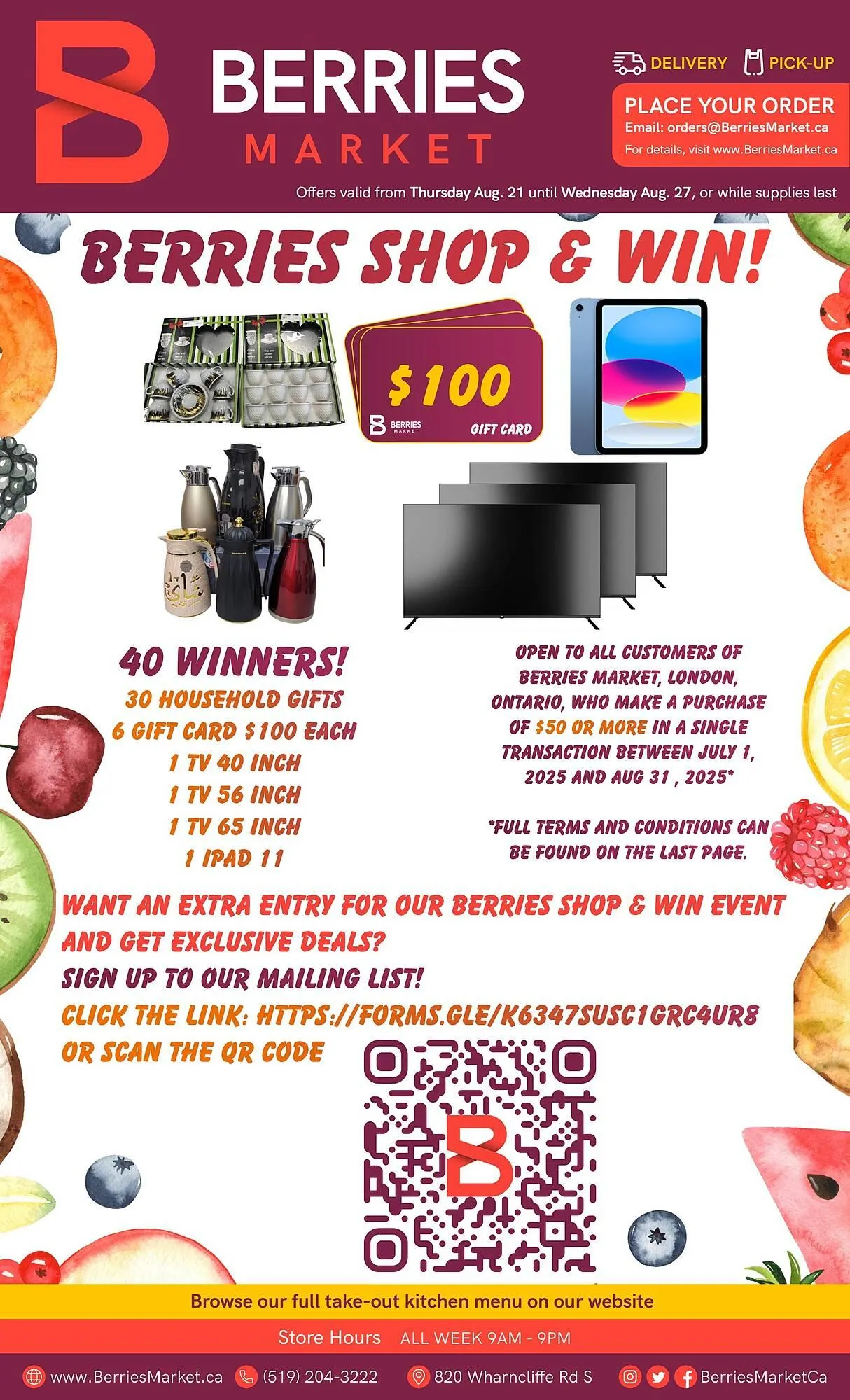 Berries Market flyer from August 21 to August 27 2025 - flyer page 1