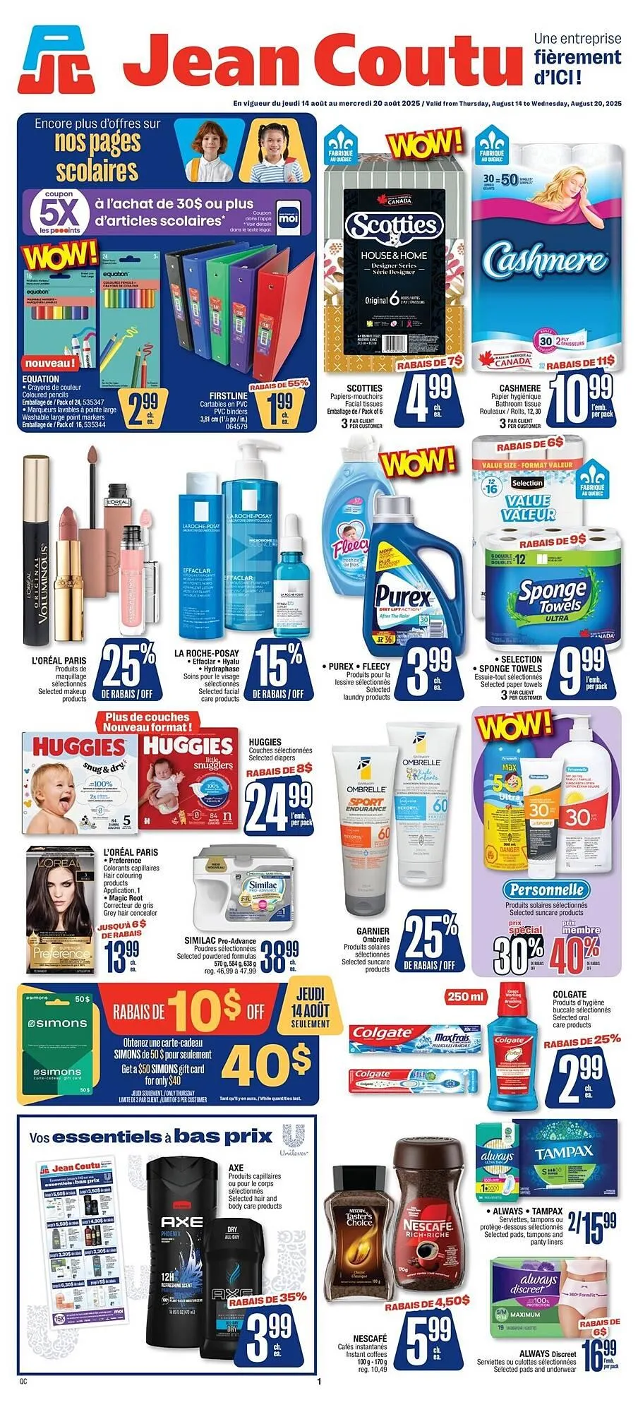 Jean Coutu flyer from August 14 to August 20 2025 - flyer page 1
