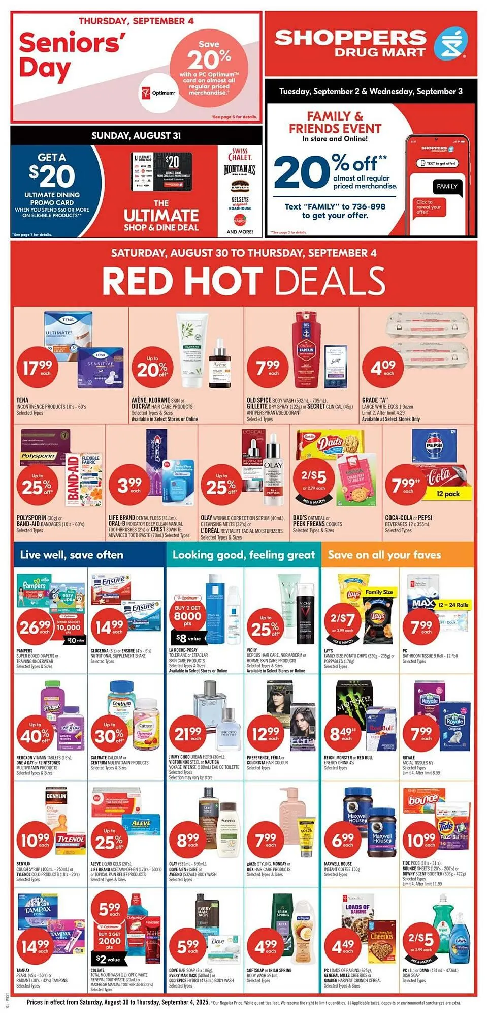 Shoppers Drug Mart flyer from August 29 to October 1 2025 - flyer page 1