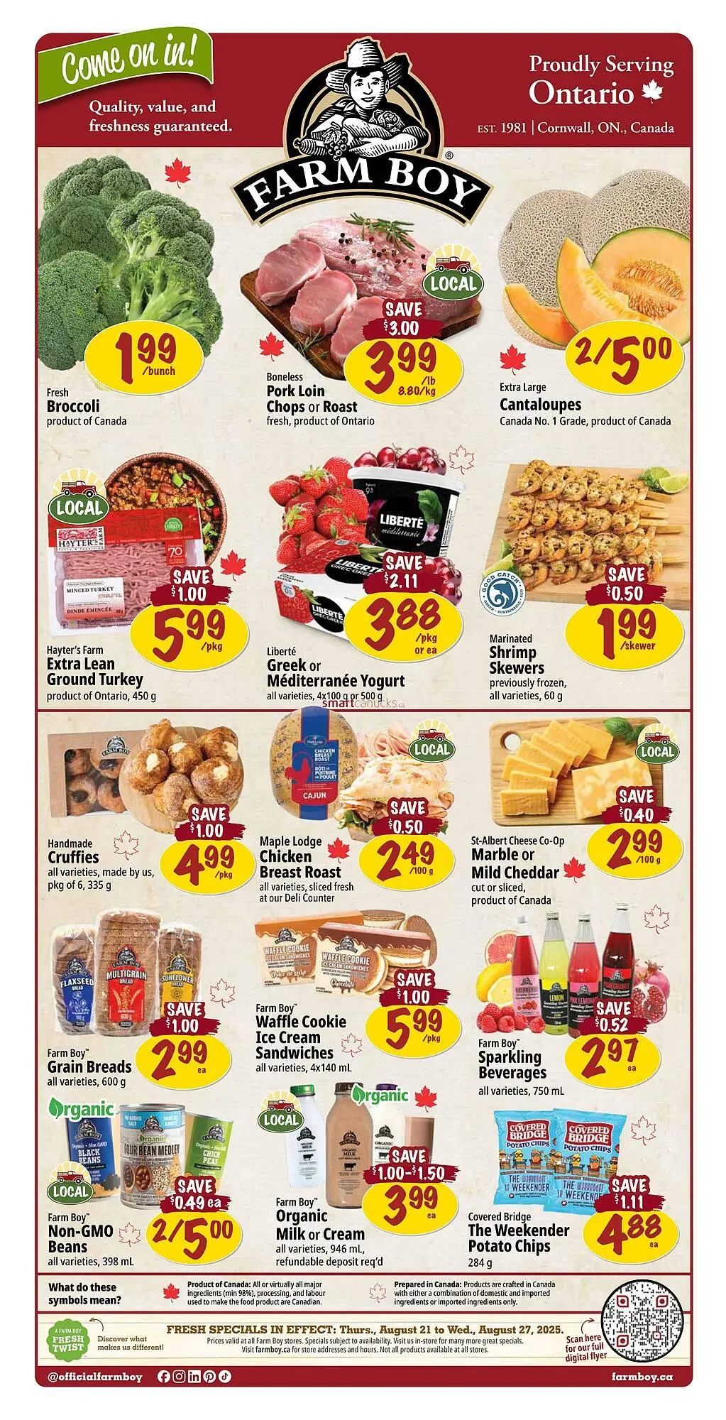 Farm Boy flyer from August 21 to August 27 2025 - flyer page 1