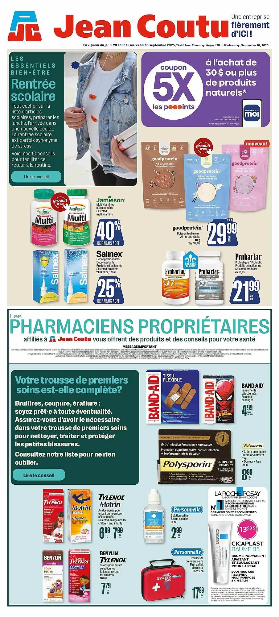 Jean Coutu flyer from August 28 to September 4 2025 - flyer page 1