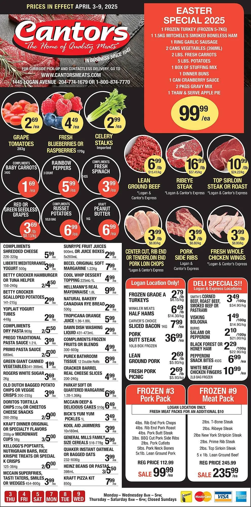 Cantors Meats flyer - 1