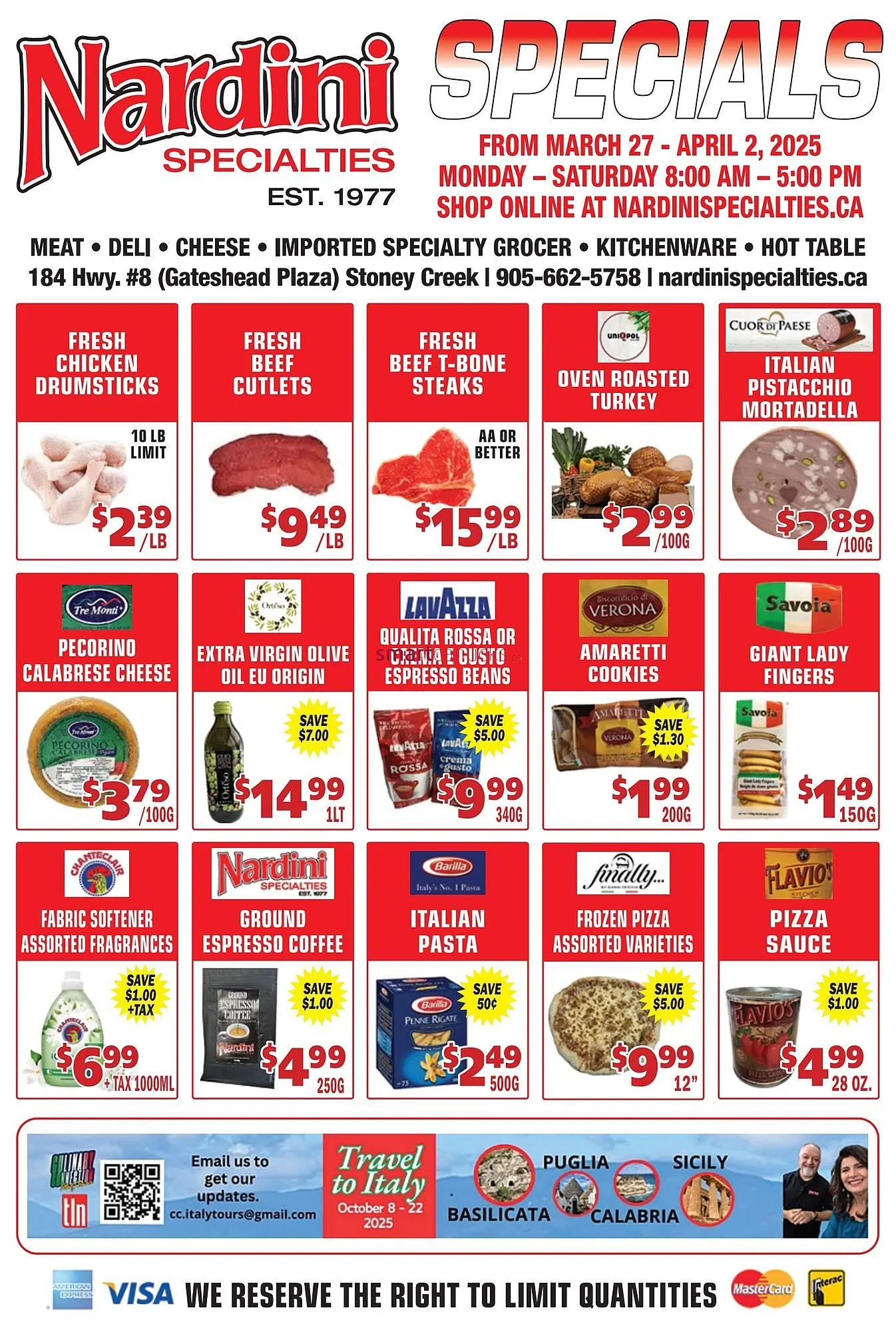 Nardini Specialties flyer - 1
