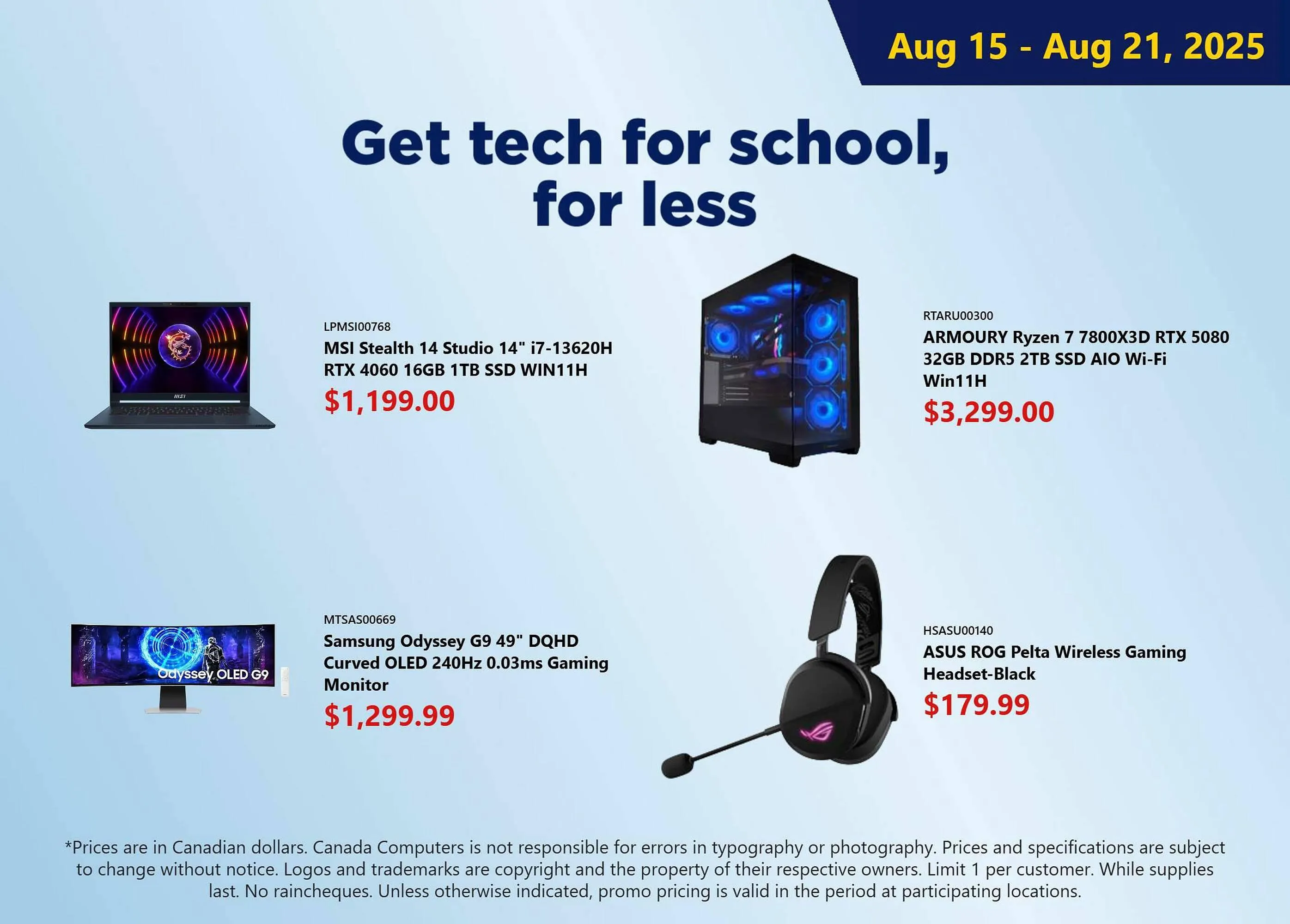 Canada Computers flyer from August 15 to August 21 2025 - flyer page 1