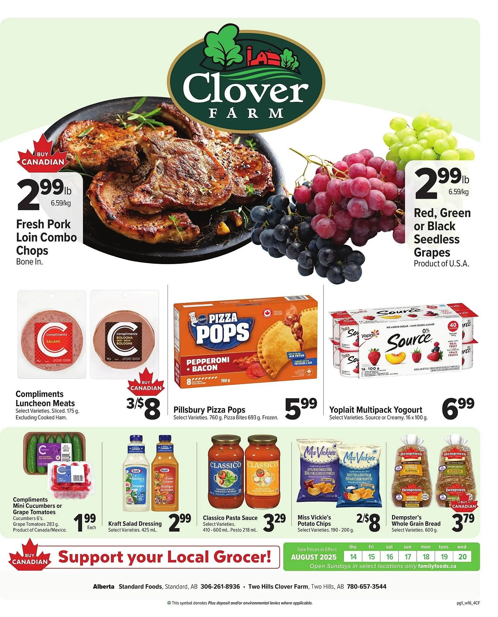 Clover Farm flyer from August 14 to August 20 2025 - flyer page 1