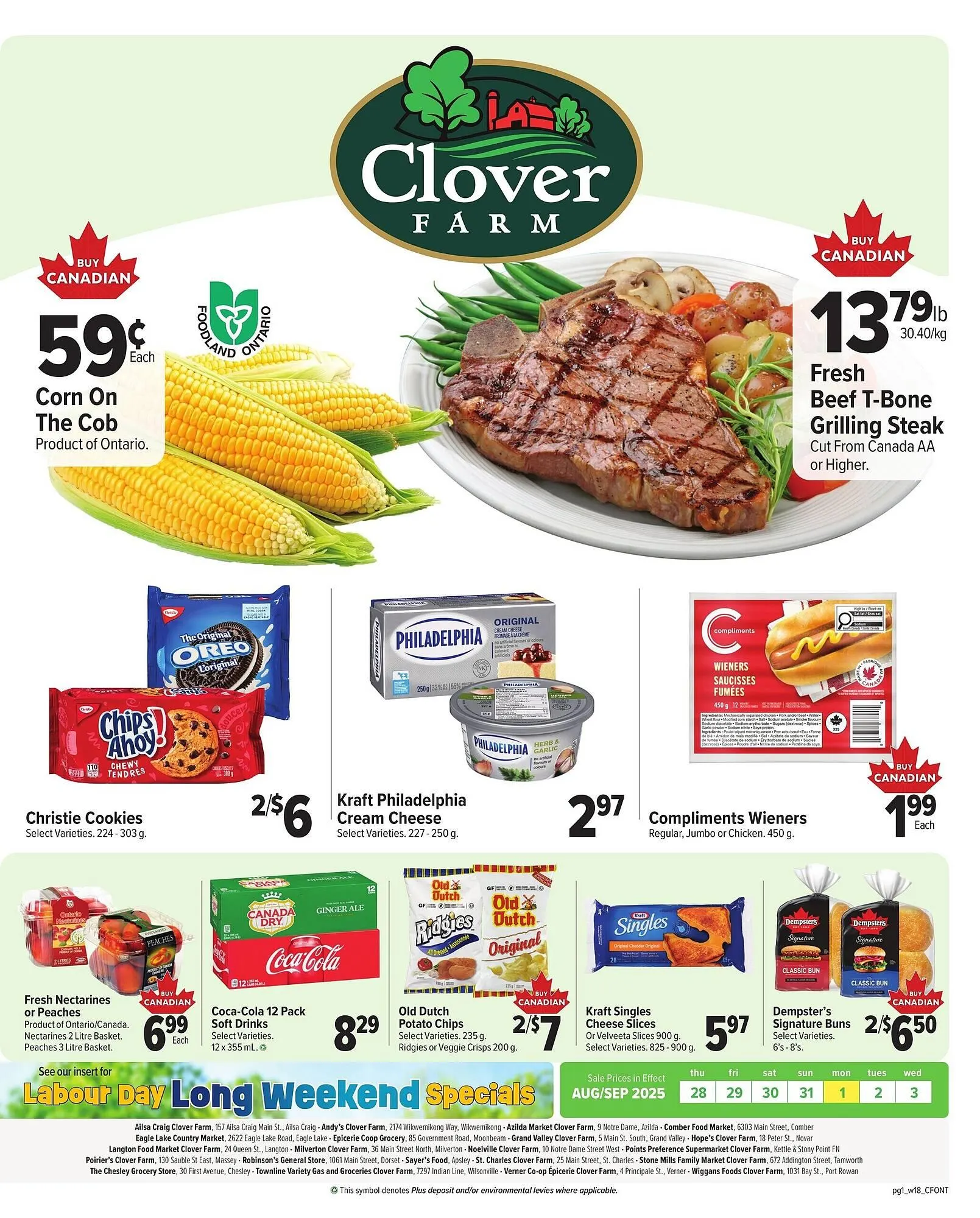 Clover Farm flyer from August 29 to September 4 2025 - flyer page 1