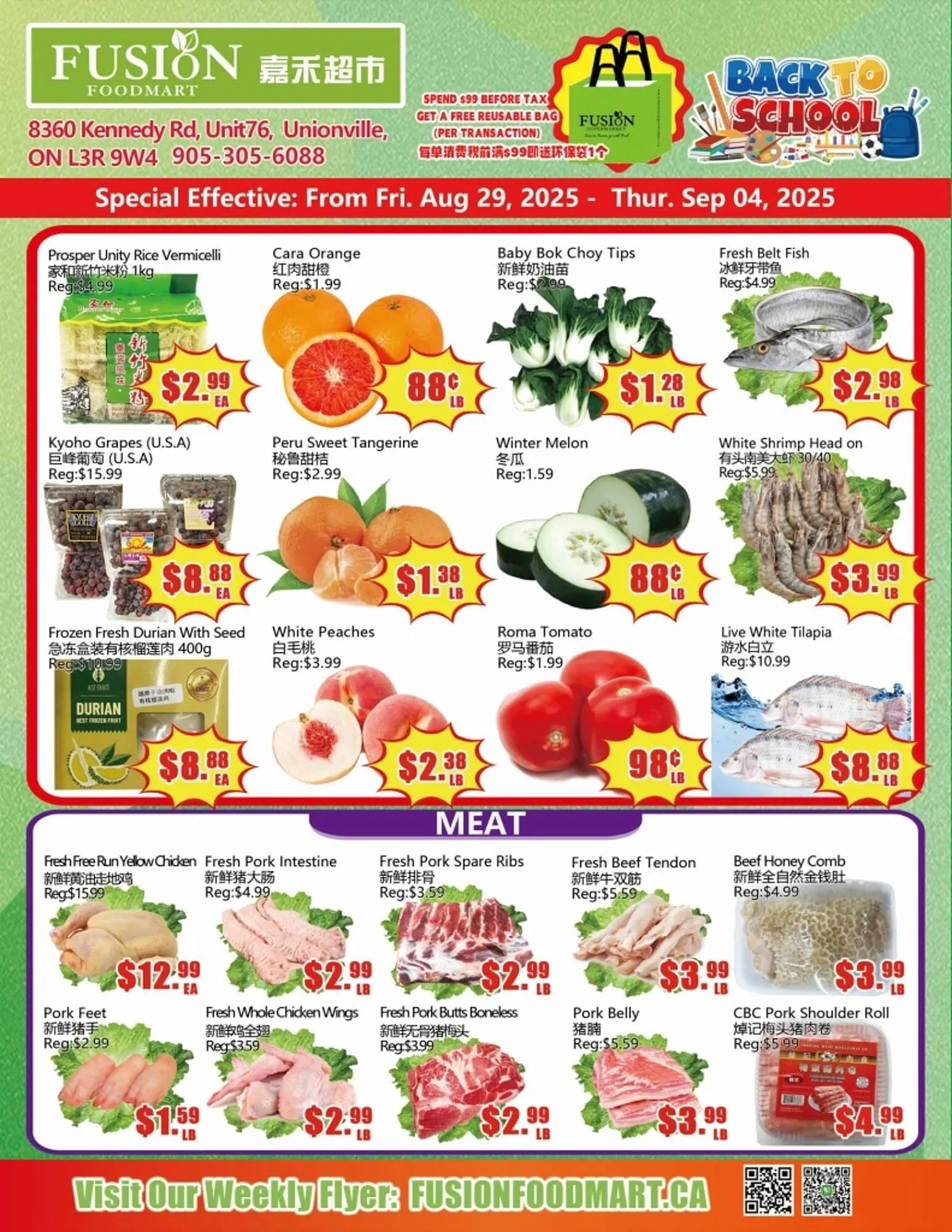 Fusion Supermarket flyer from August 29 to September 4 2025 - flyer page 1
