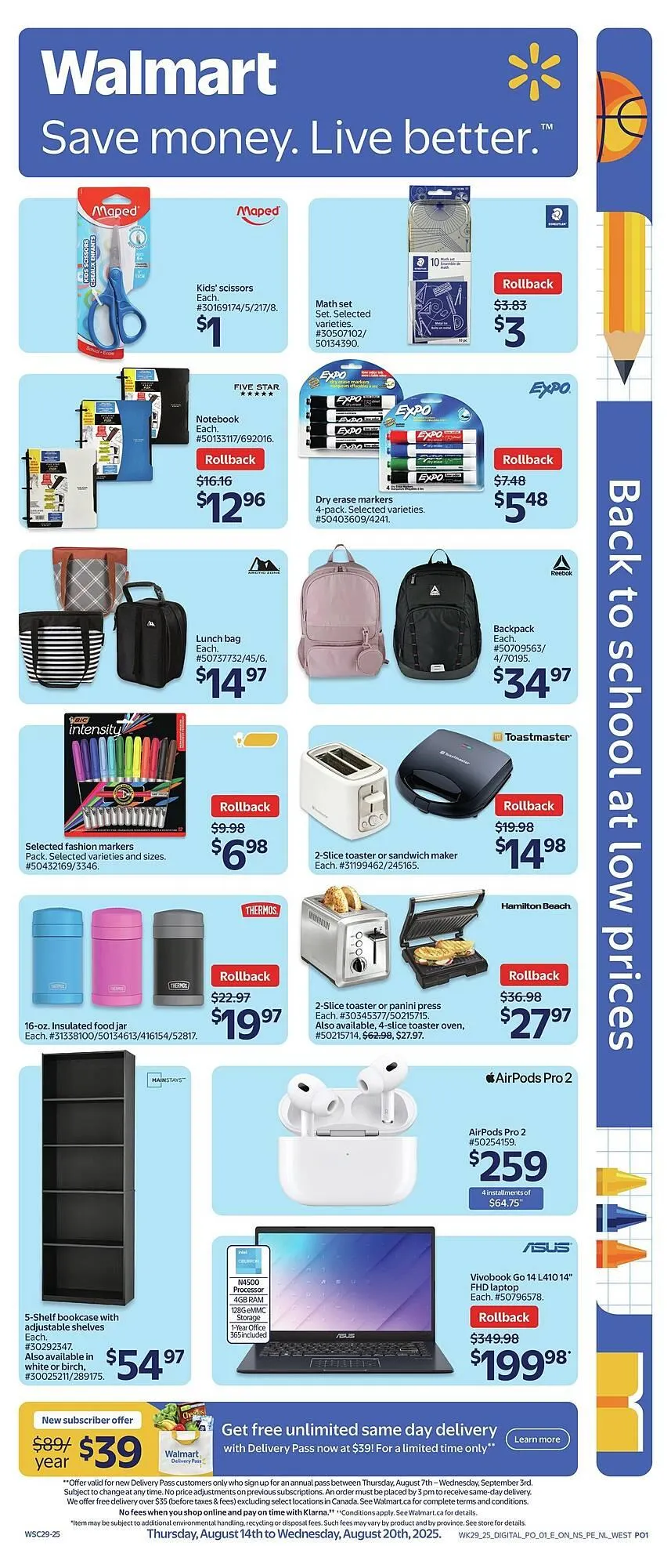 Walmart flyer from August 14 to August 21 2025 - flyer page 1