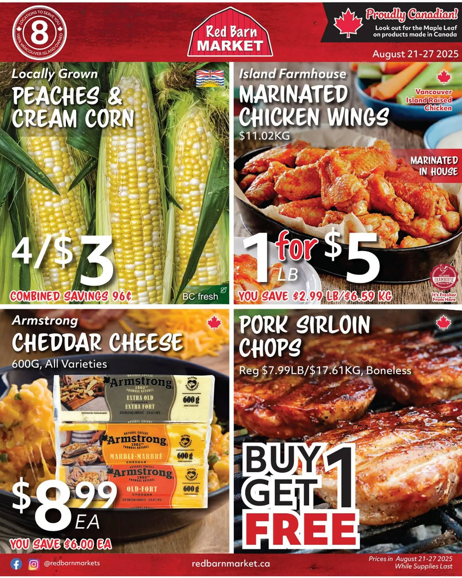 Red Barn Market flyer from August 21 to August 27 2025 - flyer page 1