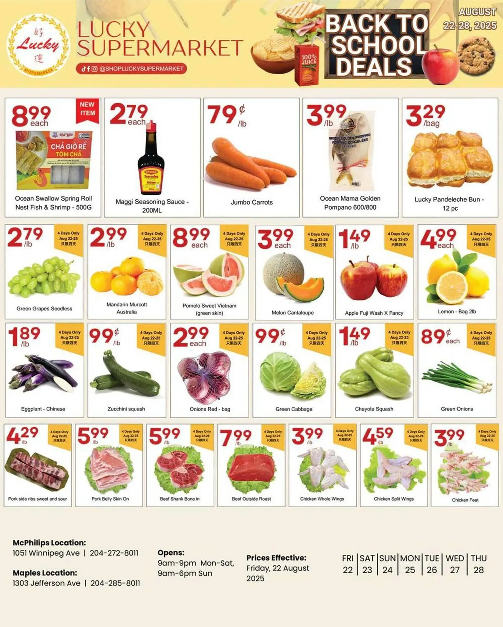 Lucky Supermarket flyer from August 22 to August 28 2025 - flyer page 1