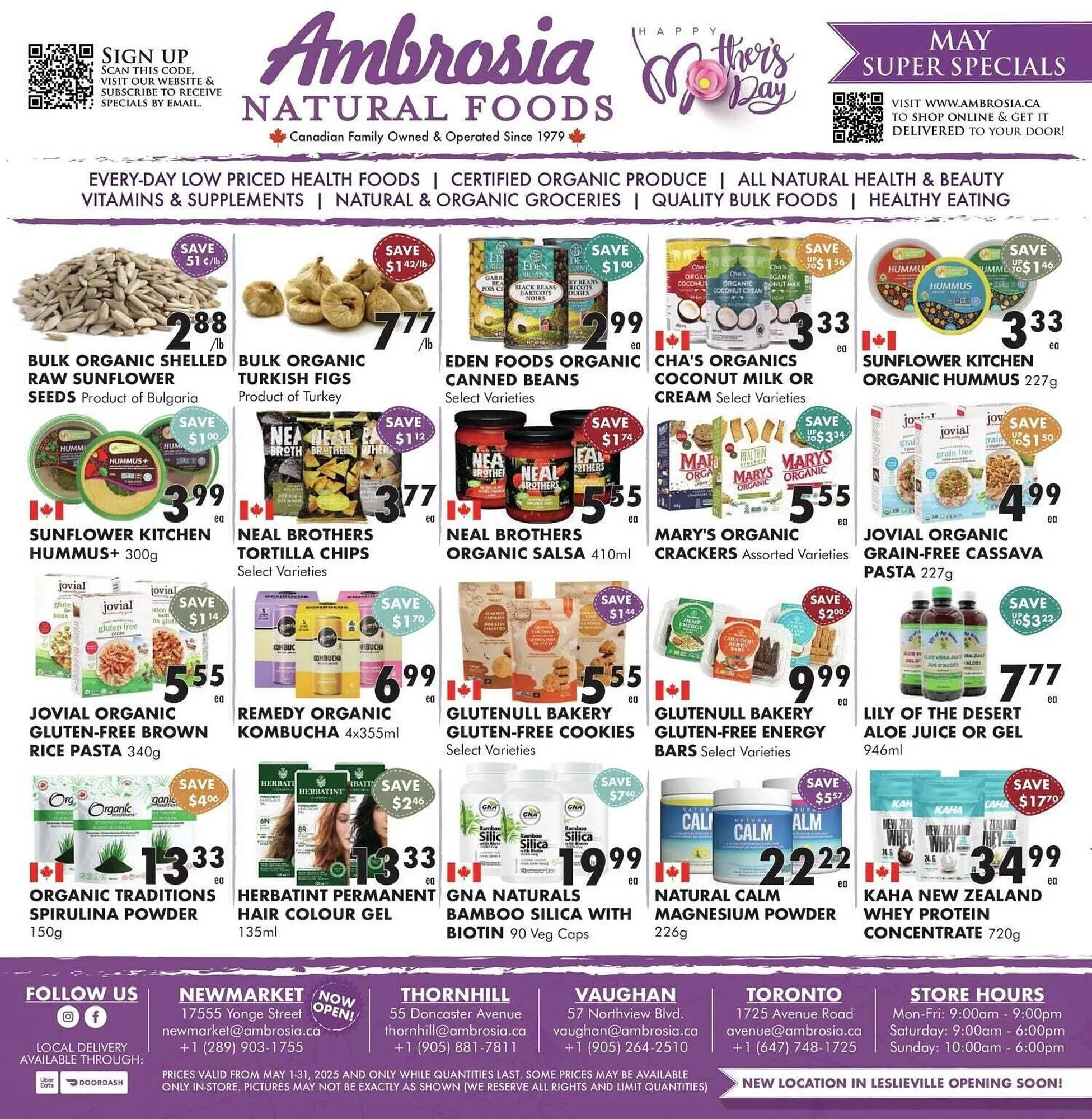 Ambrosia Natural Foods flyer - 1