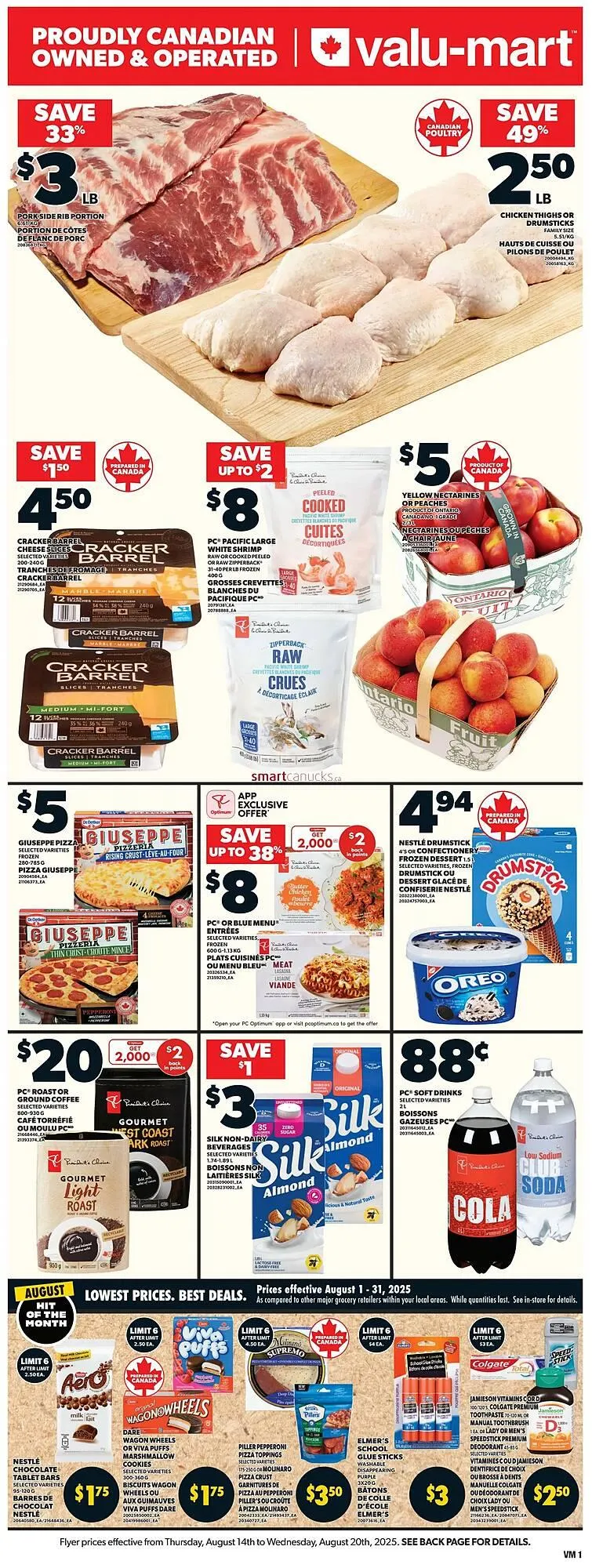 Valu-mart flyer from August 14 to August 20 2025 - flyer page 1