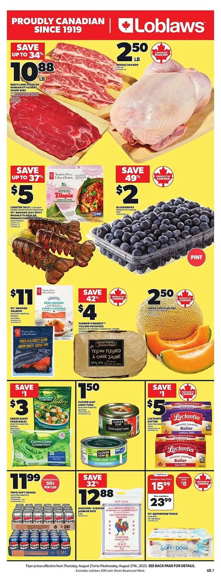 Loblaws flyer from August 21 to August 28 2025 - flyer page 1