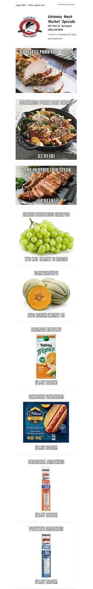 Grocery Gateway flyer from August 28 to September 3 2025 - flyer page 1