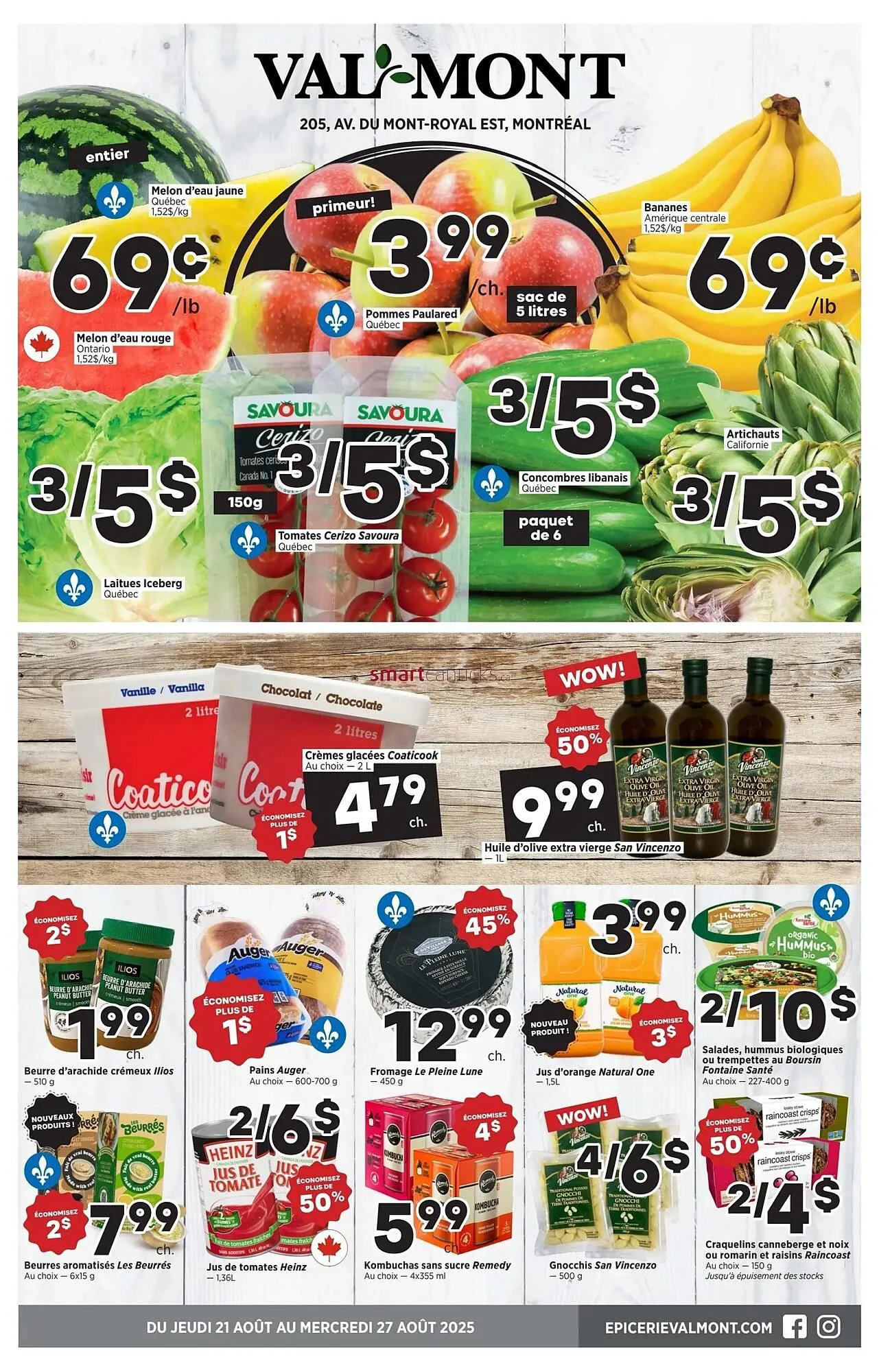 Val-Mont flyer from August 21 to August 27 2025 - flyer page 1
