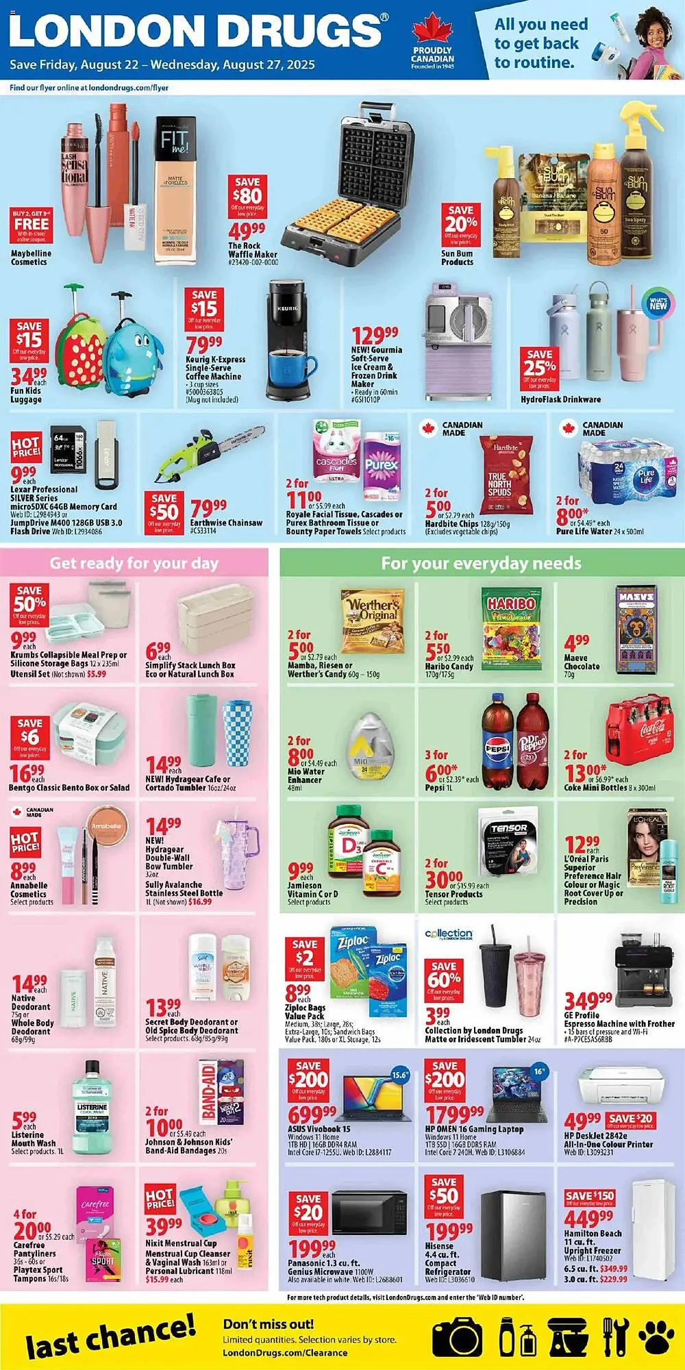 London Drugs flyer from August 22 to August 27 2025 - flyer page 1