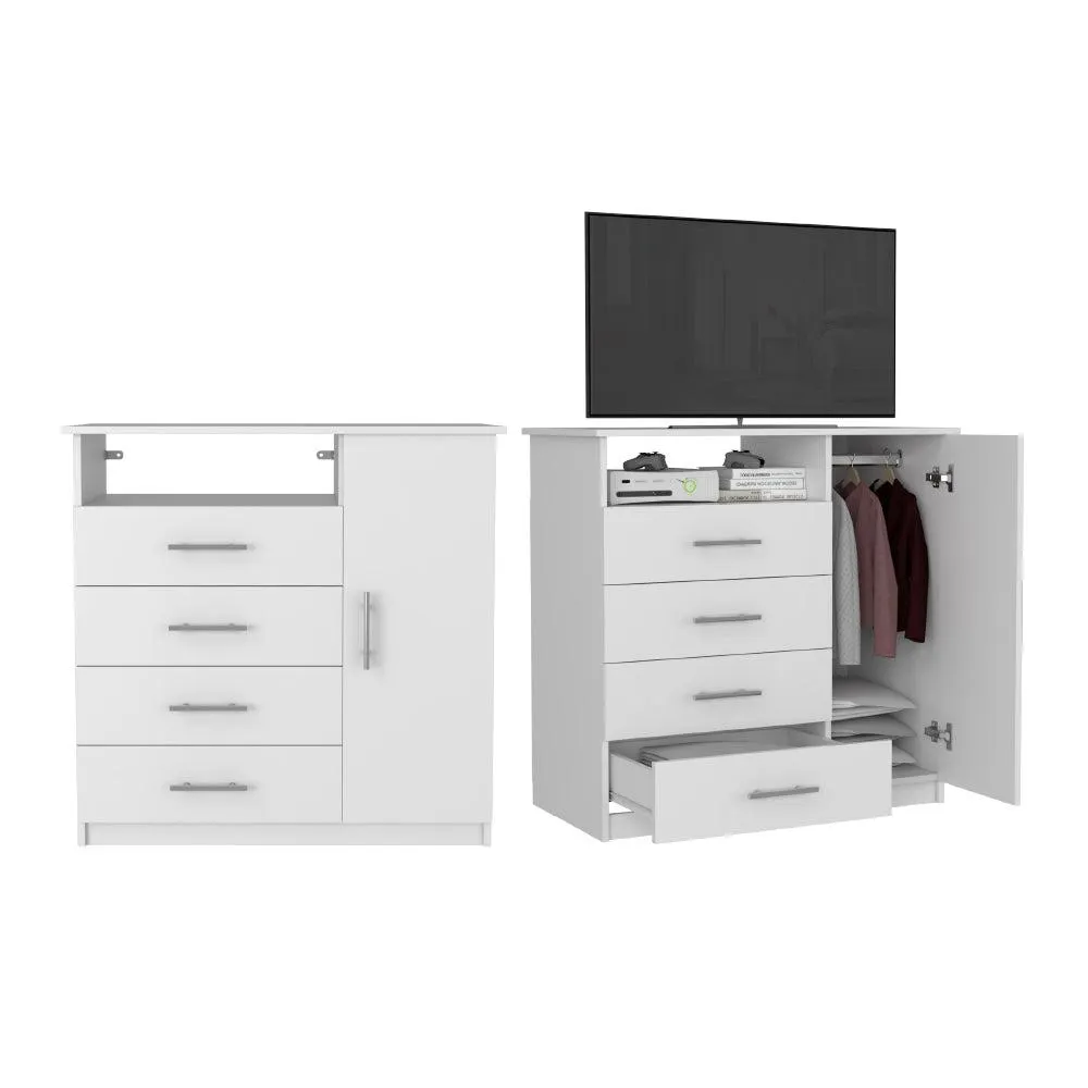 Organizador barlovento, blanco perla, con cuatro cajones deslizables zf x2