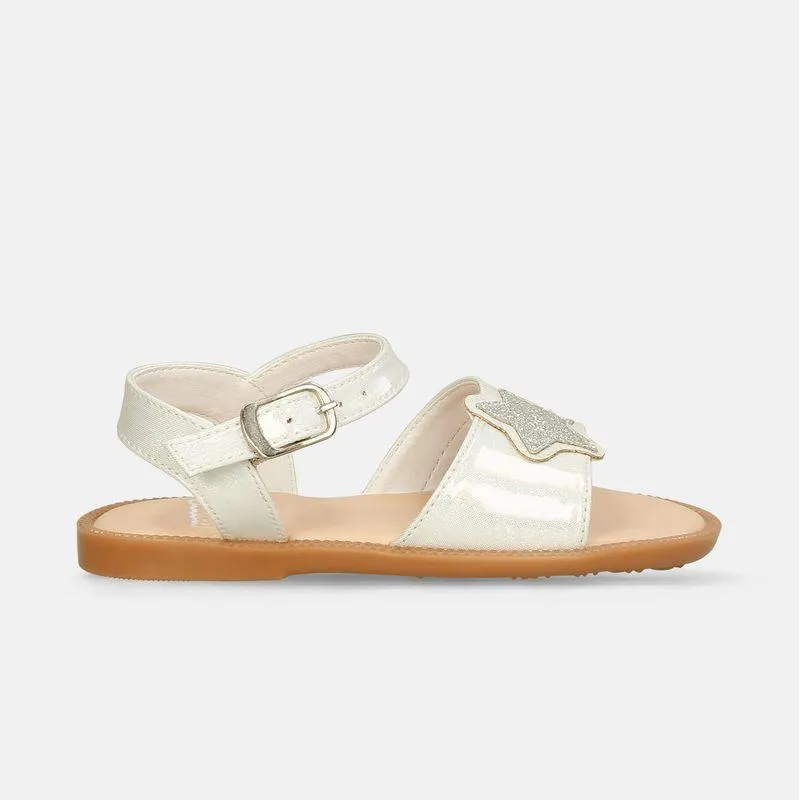 Sandialias Blanco Bubblegummers Star Niña