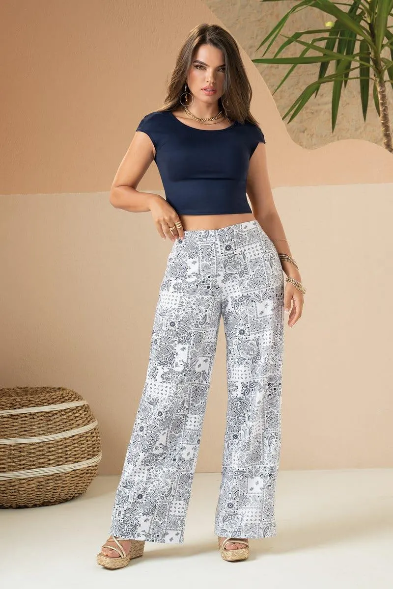 CONJUNTO X 2 CROP TOP-PANTALON Multicolor
