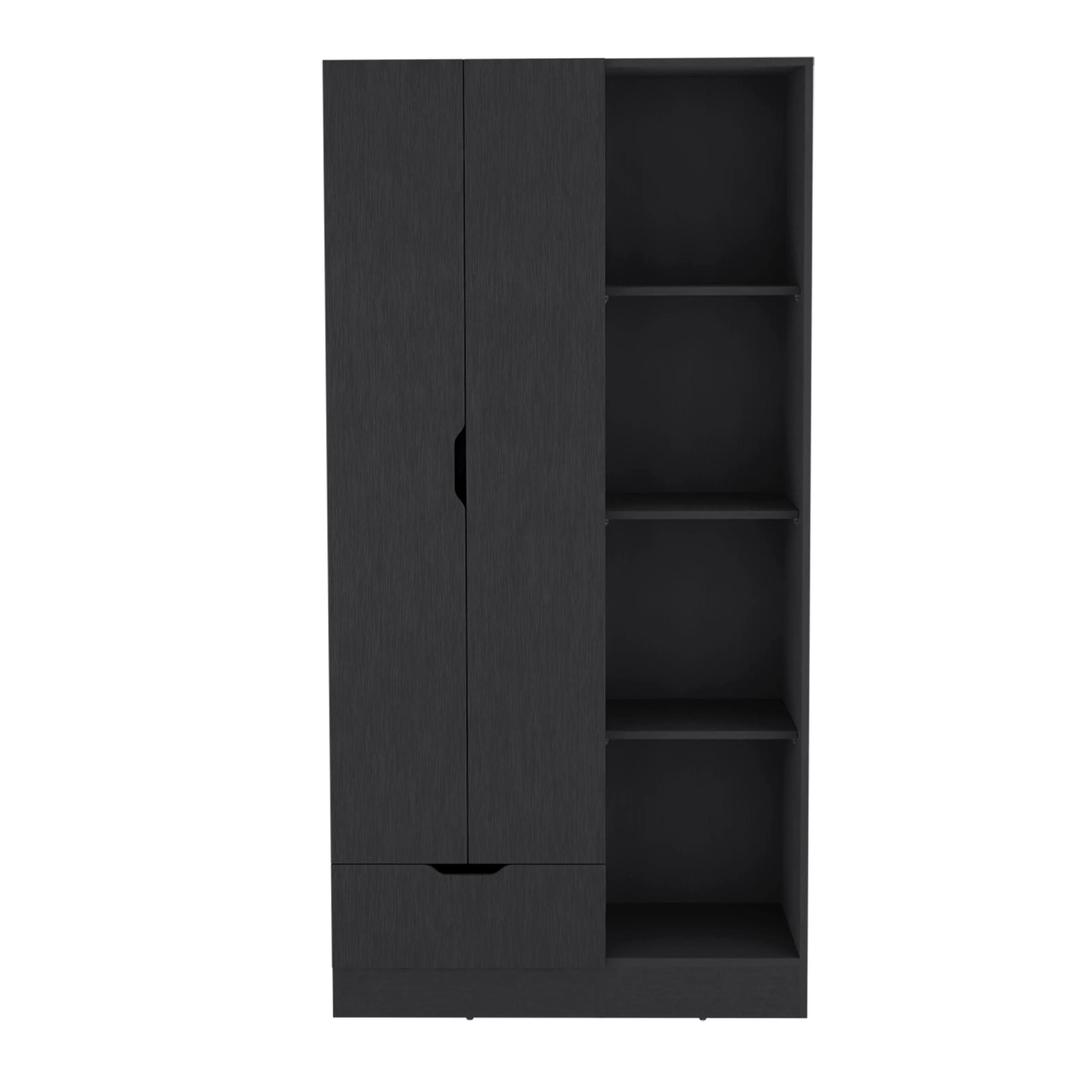 Closet memphis, wengue, con cuatro tubos cromados zf